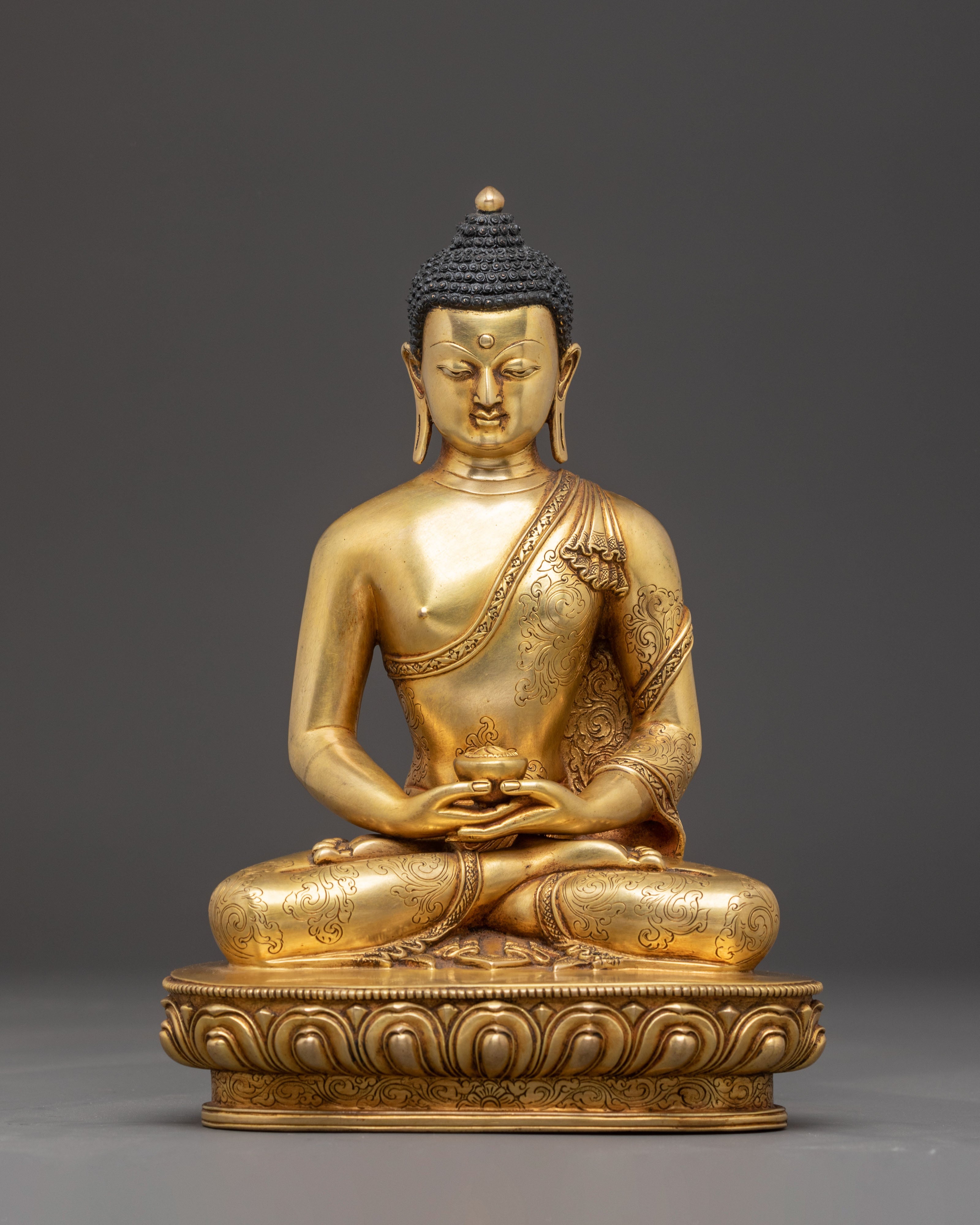 Peaceful Sculpture of Buddha Amitabha 
