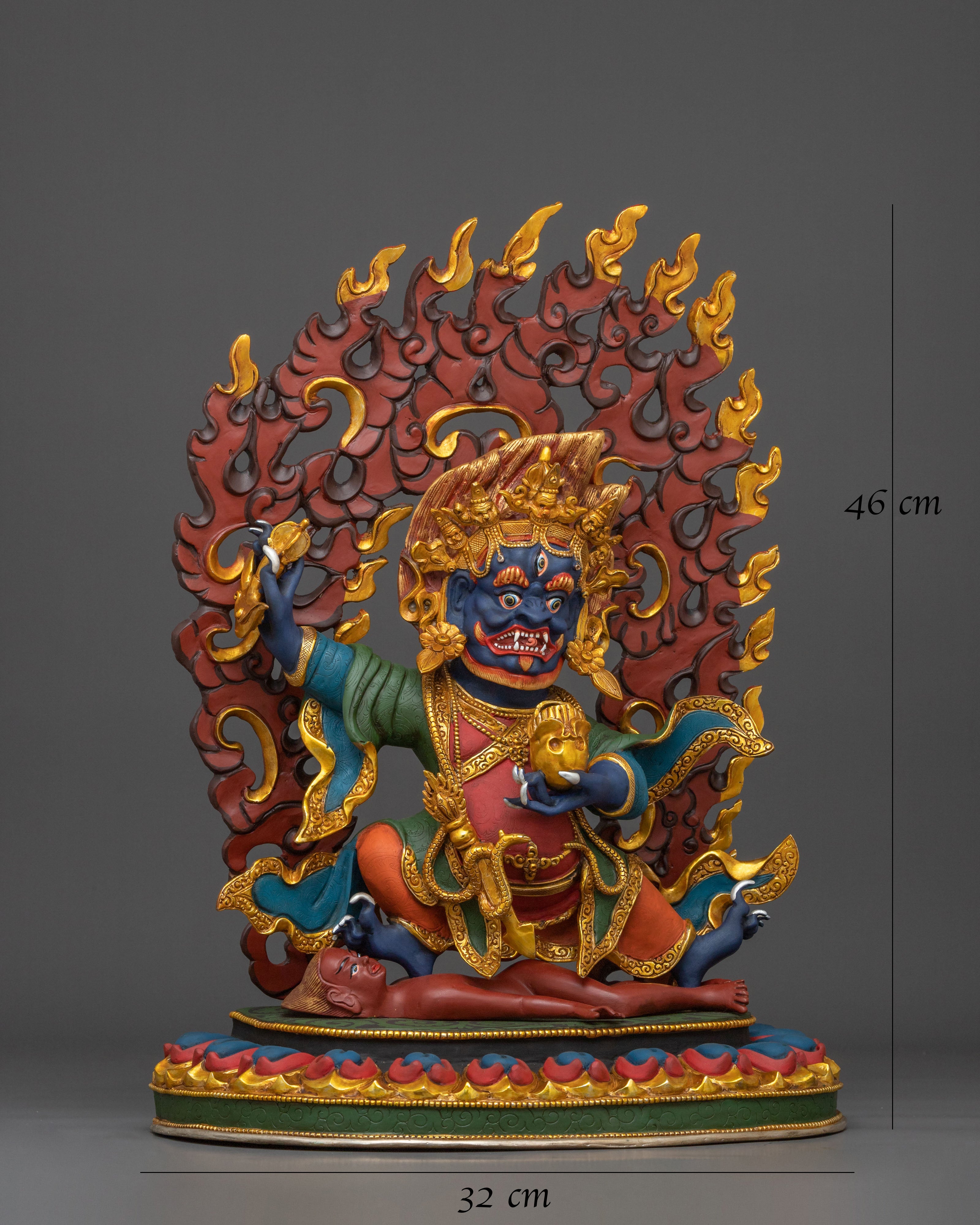 Handmade Mahakala Bernakchen Sculpture | Home Decor