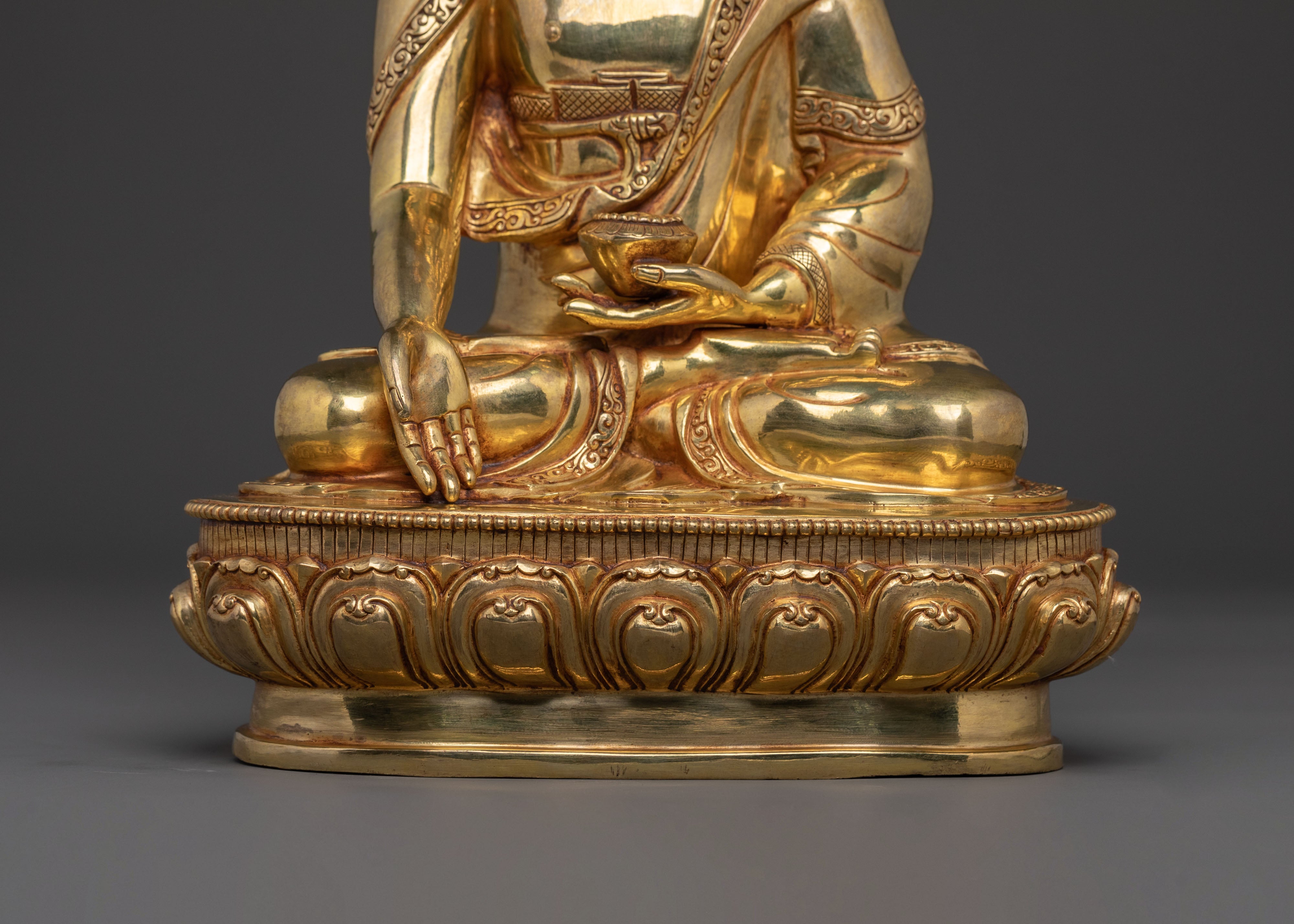 Ratnasambhava: 24K Gold Gilded Spiritual Statue