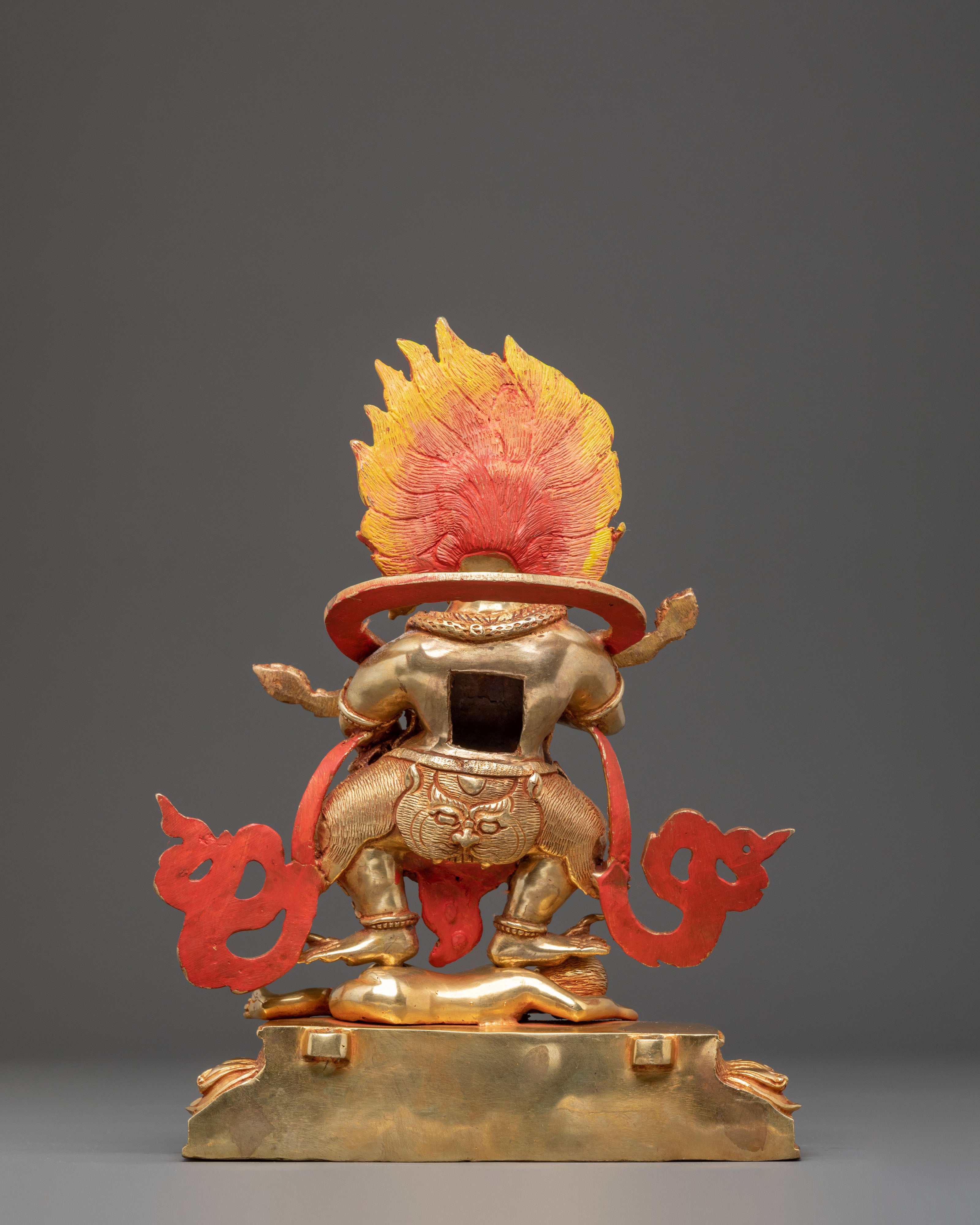 Handcrafted Wrathful Sakya Mahakala Statue | Traditional Tibetan Art