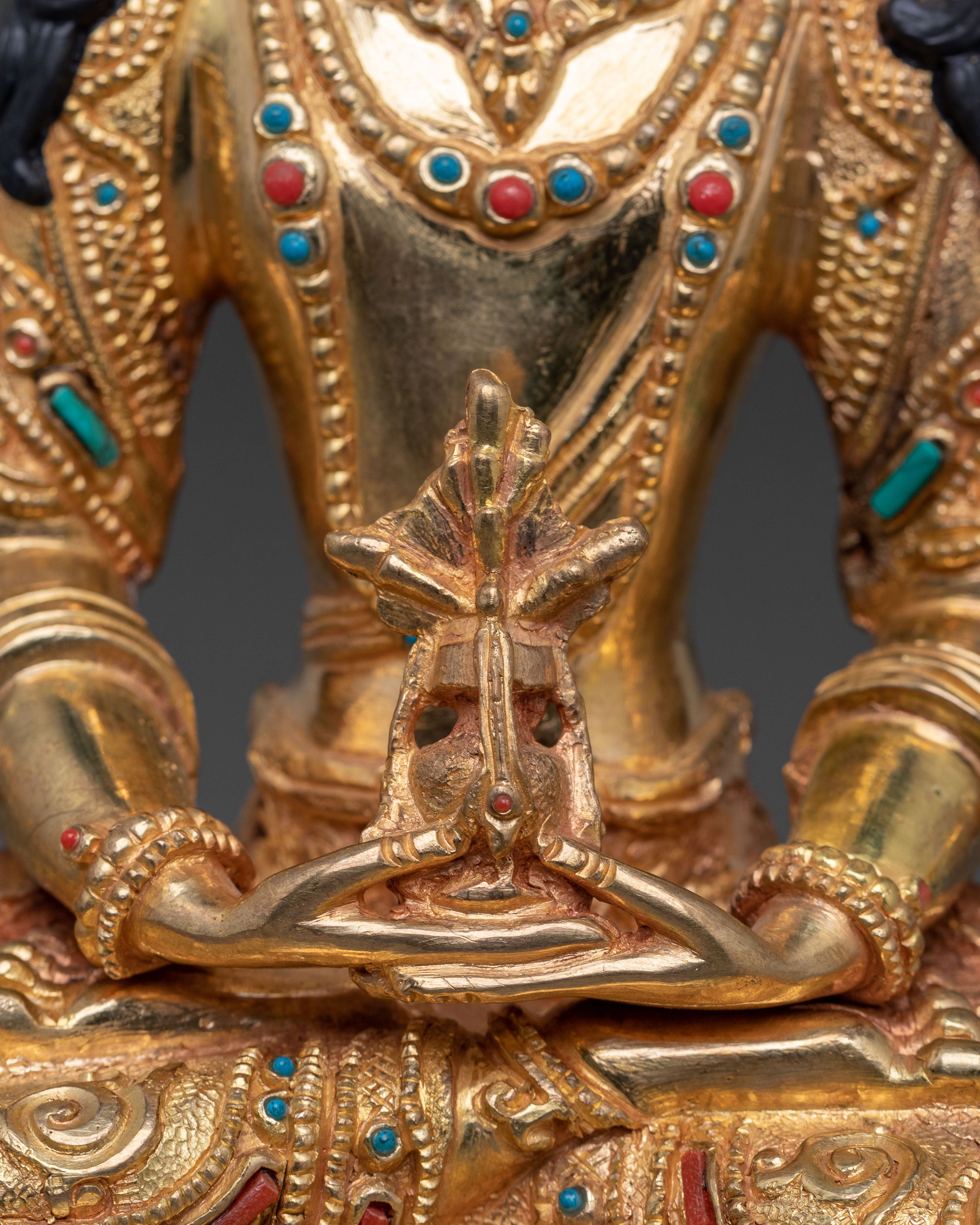 Amitayus Spiritual Statue | 24K Gold Gilded