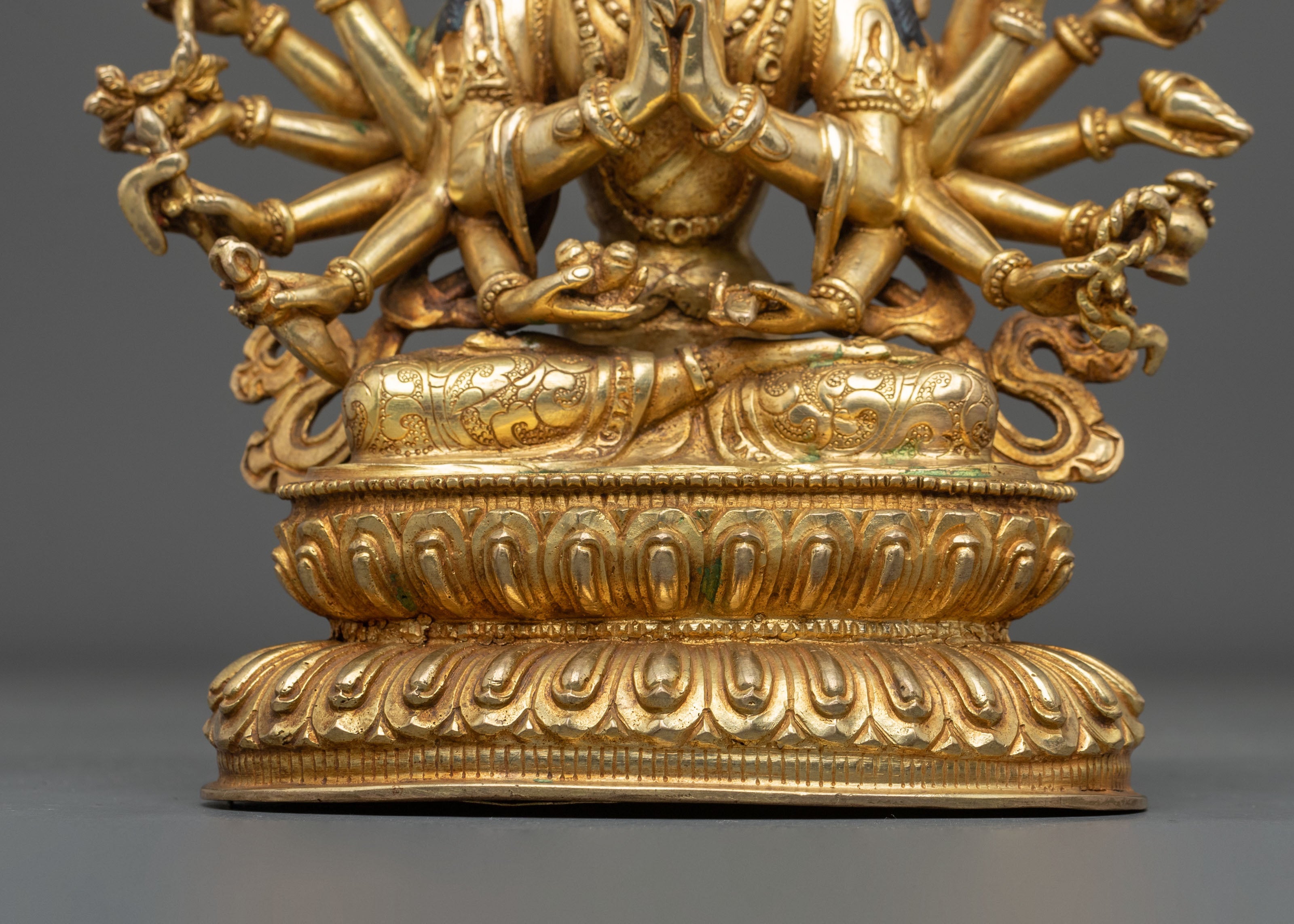 Chundi Statue of Protection | 24K Gold Gilded Goddess Figurine