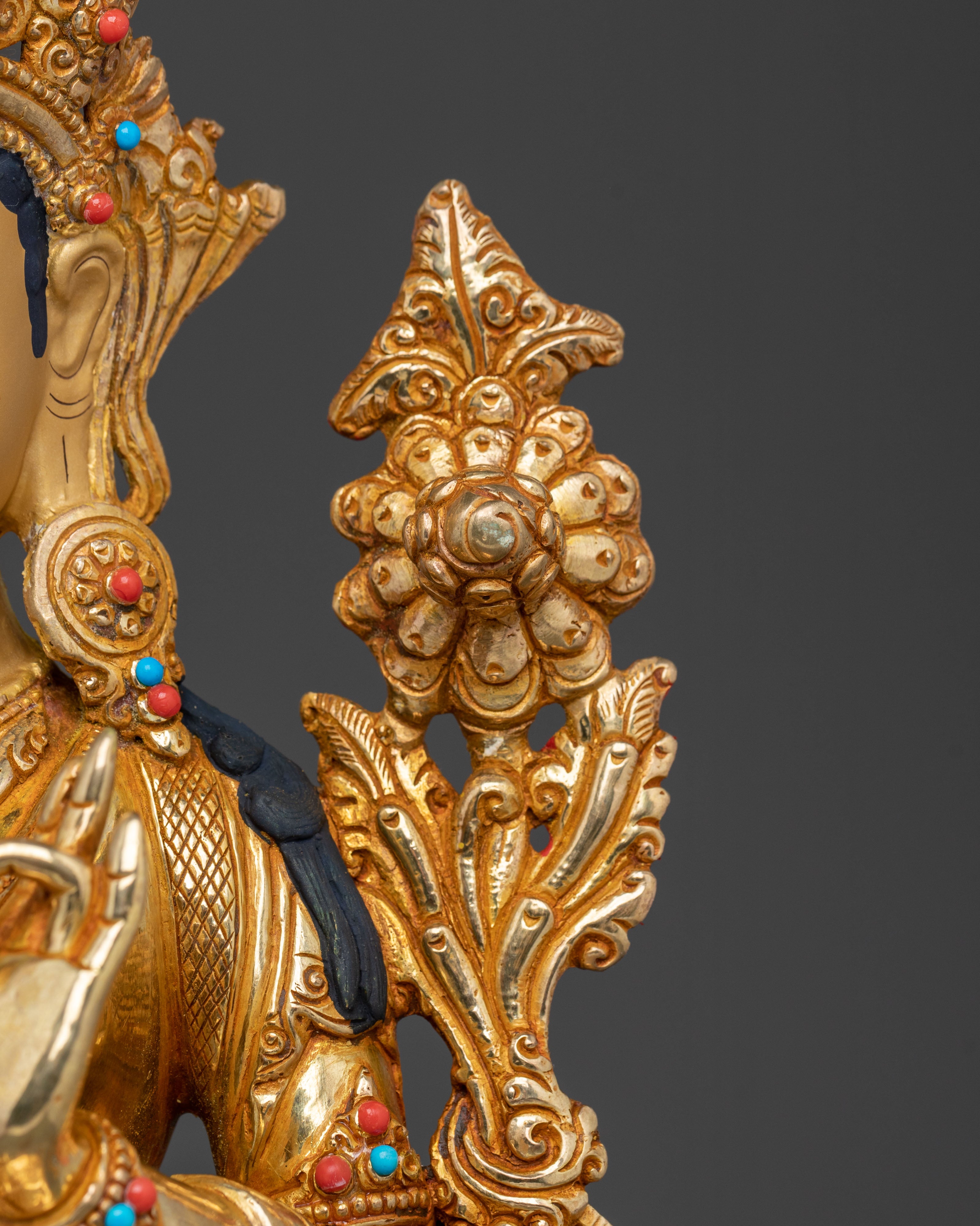 Green Tara Statue for Swift Protection | Tibetan Buddhist Art