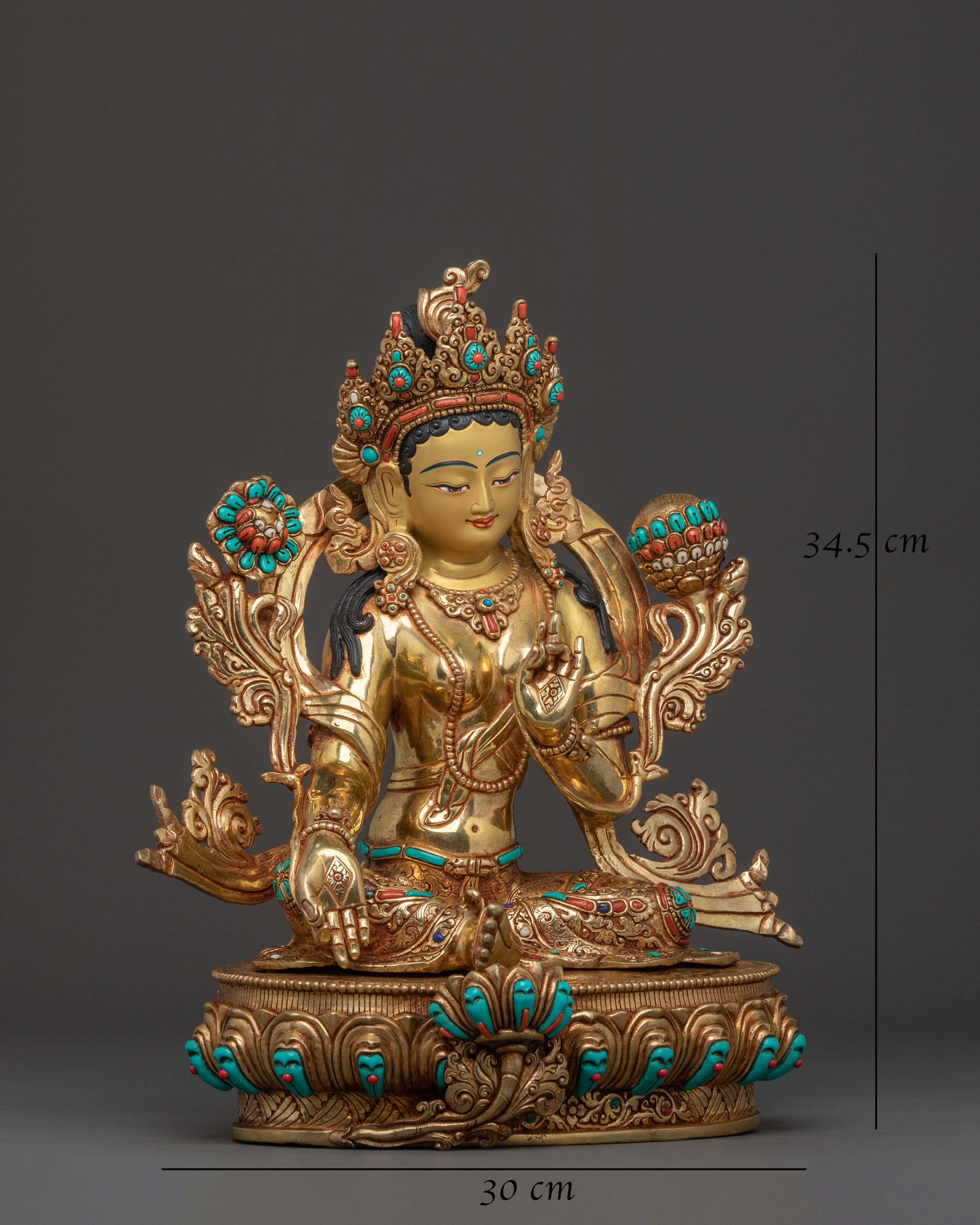 Green Tara Himalayan Buddhist Statue