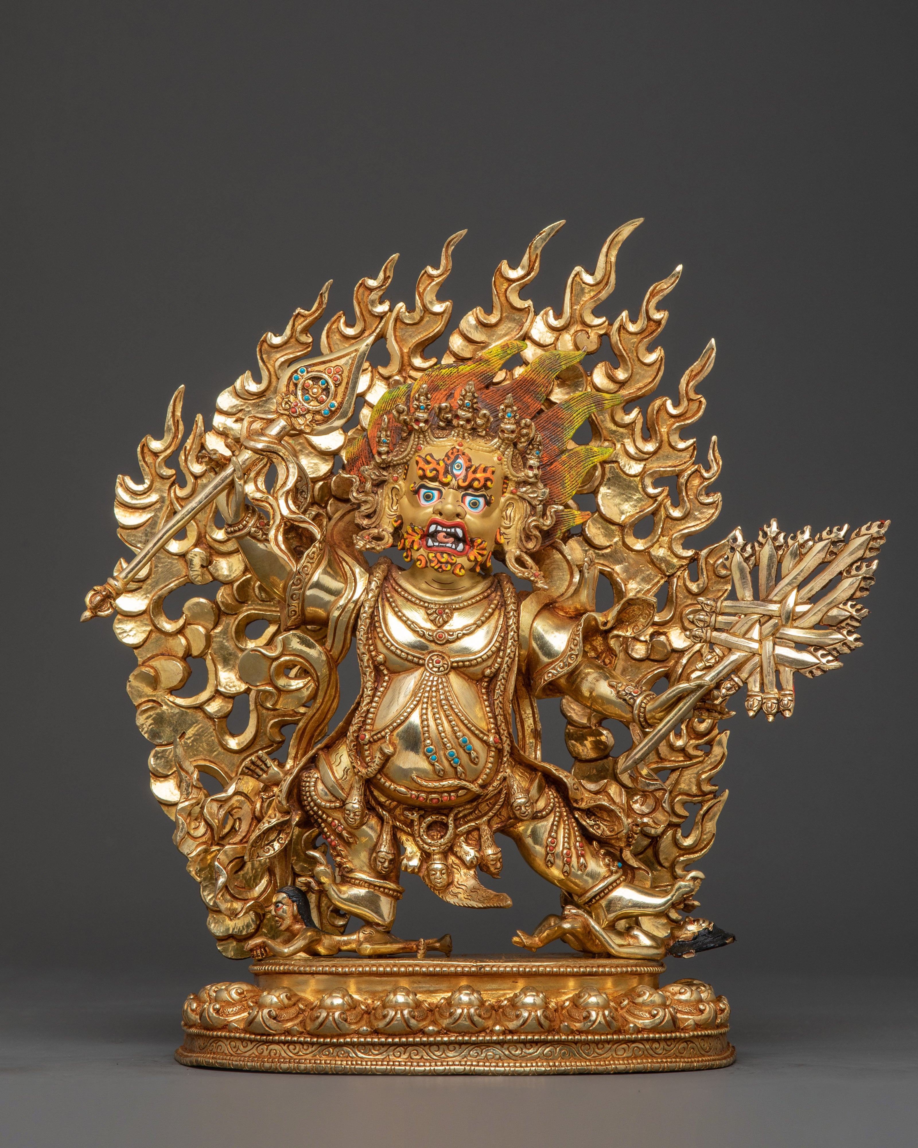 Takla Mebar Statue: 24K Gold Gilded Protector