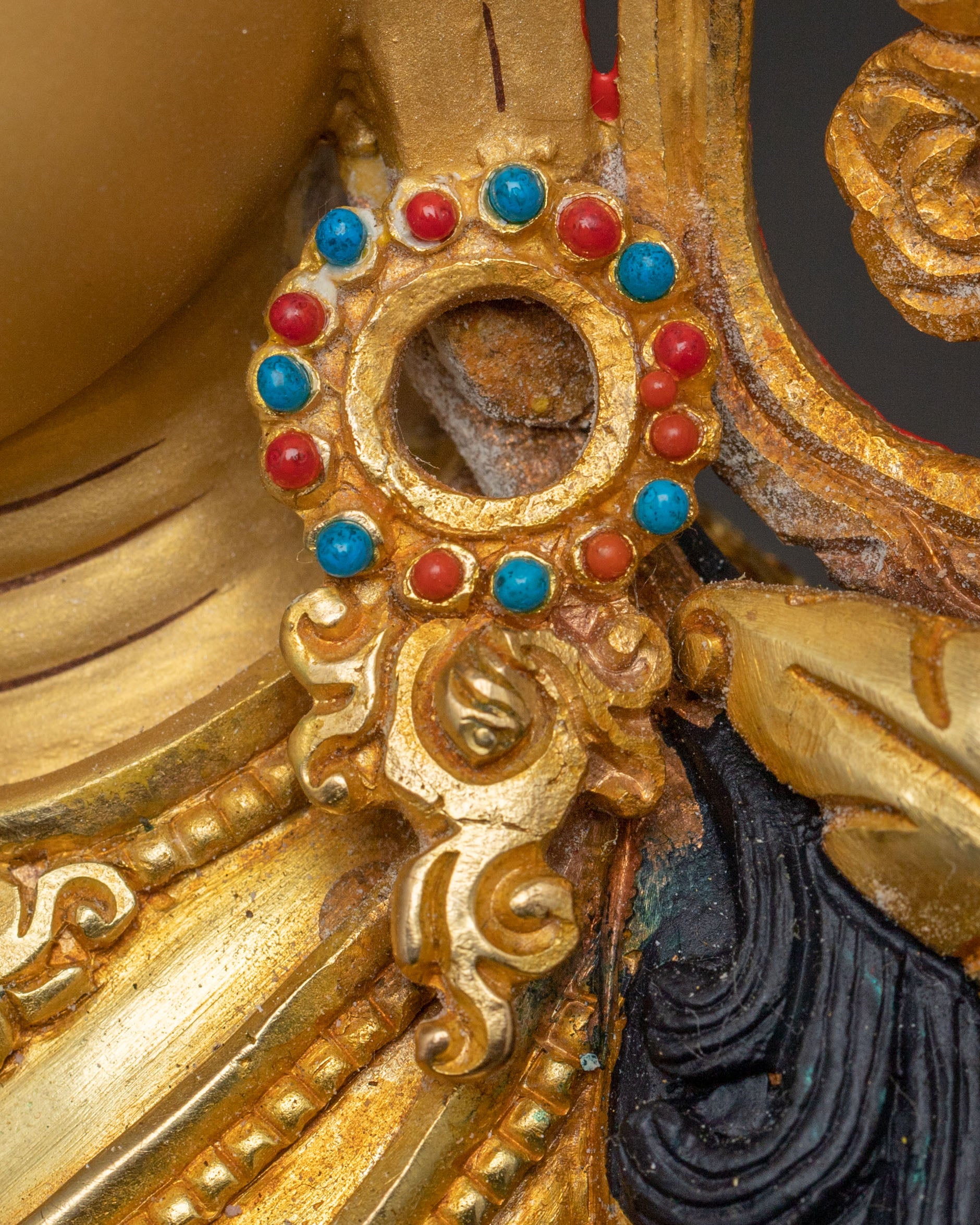 Green Tara Sacred Blessing Statue - Handcrafted 24K Gilded