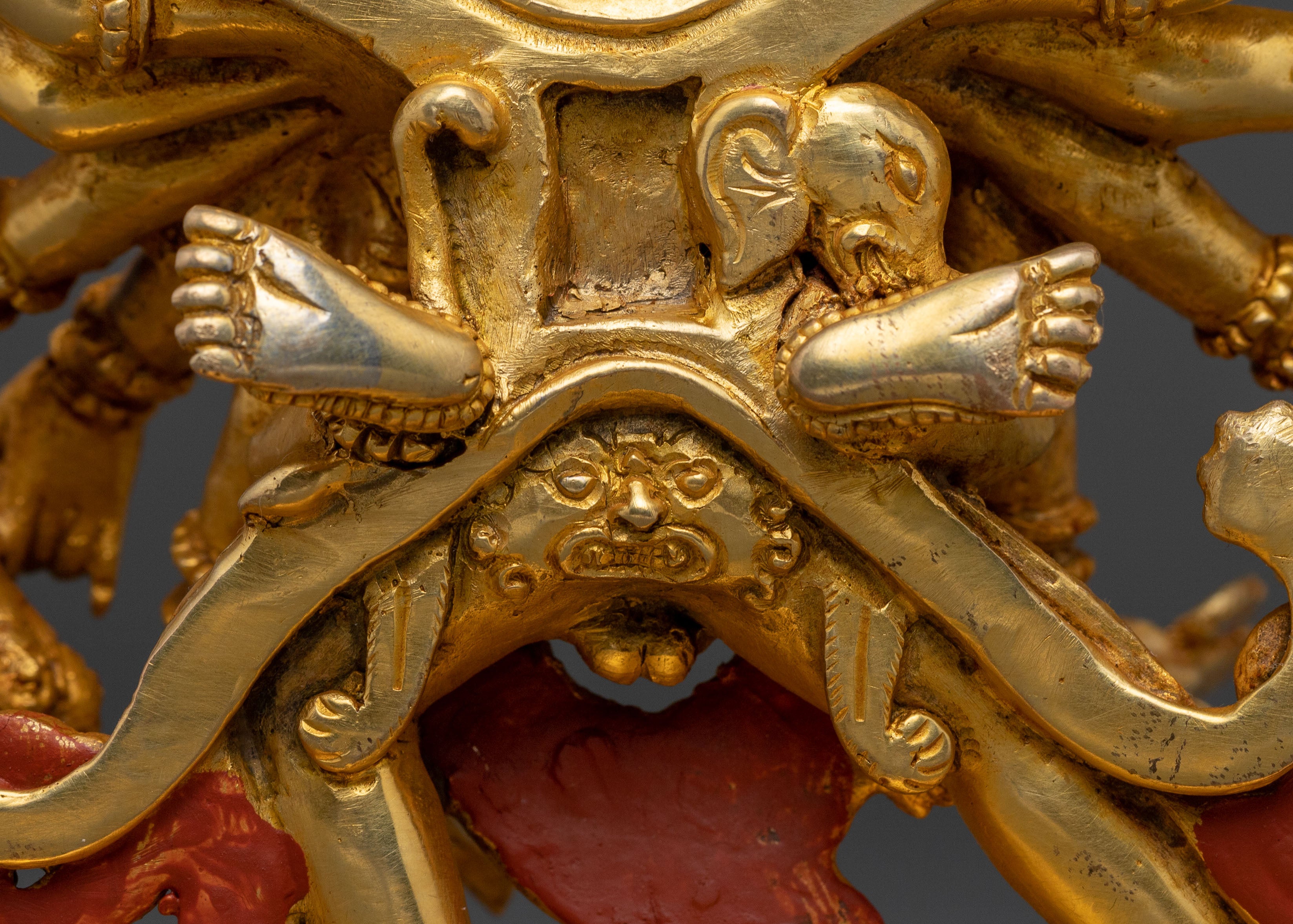 Chakrasamvara Sacred 24K Gold Gilded Statue with Consort