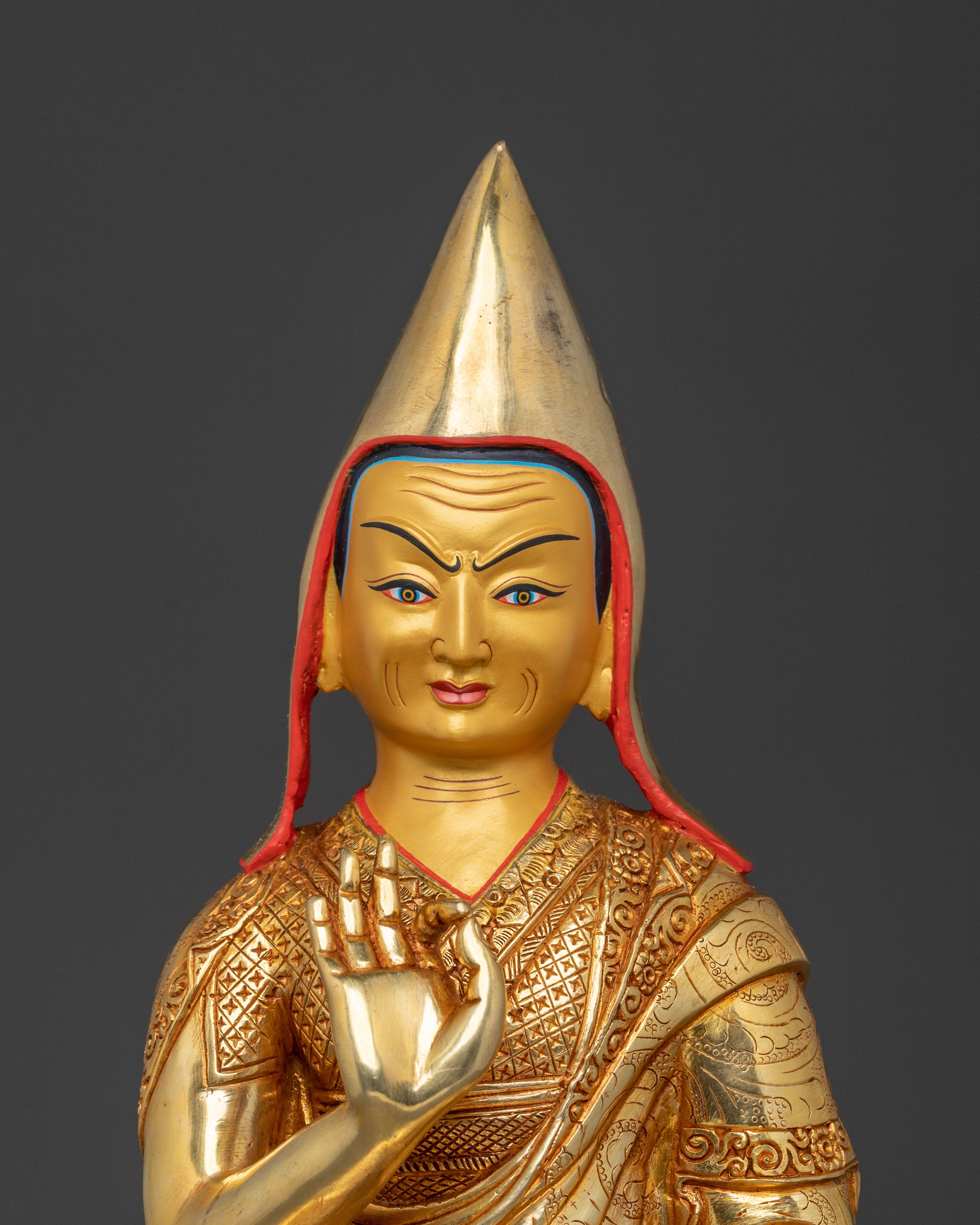 Tsongkhapa Statue with Disciples | Buddhist Master
