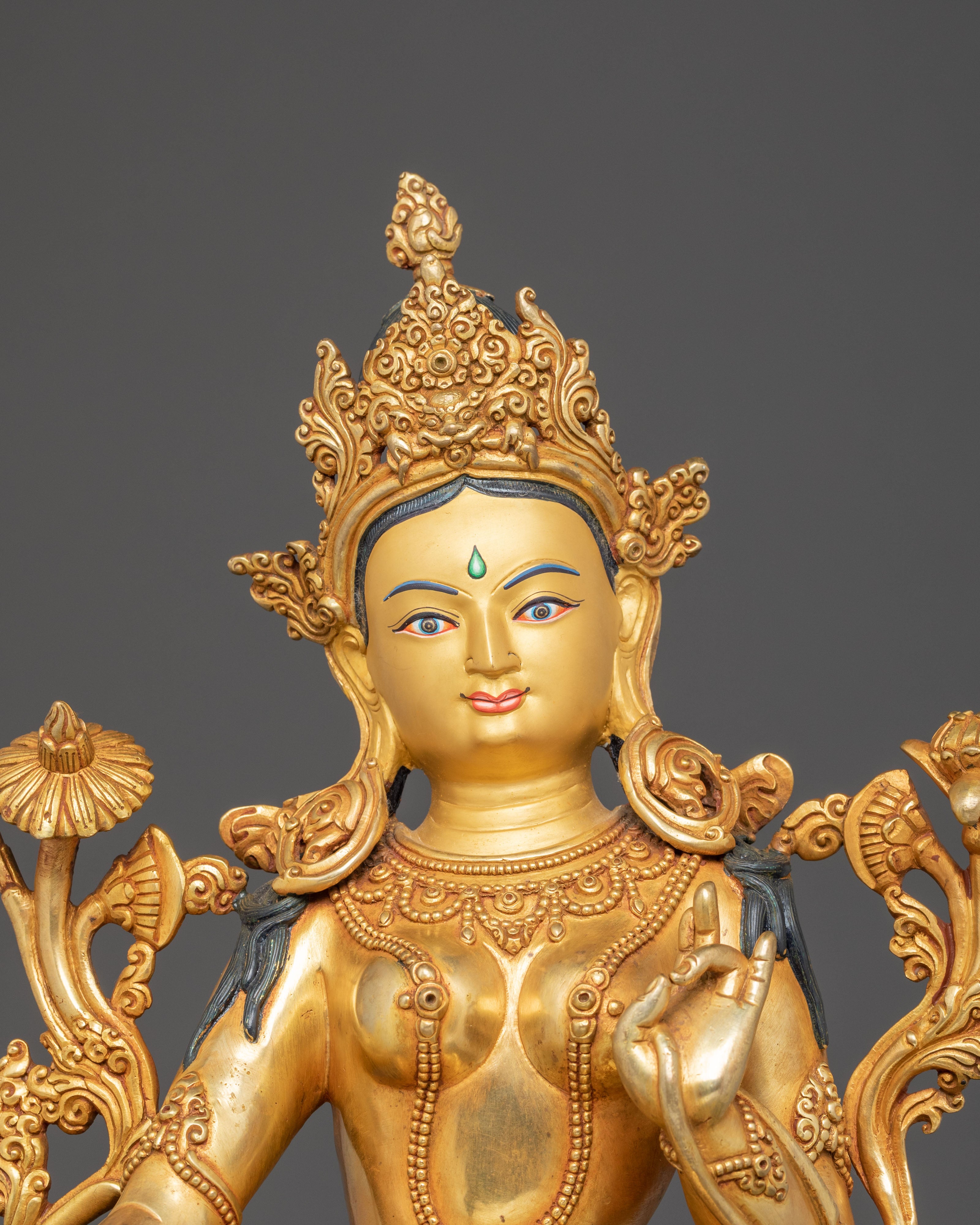 Handcrafted Statue of Mother Green Tara | Swift Protector