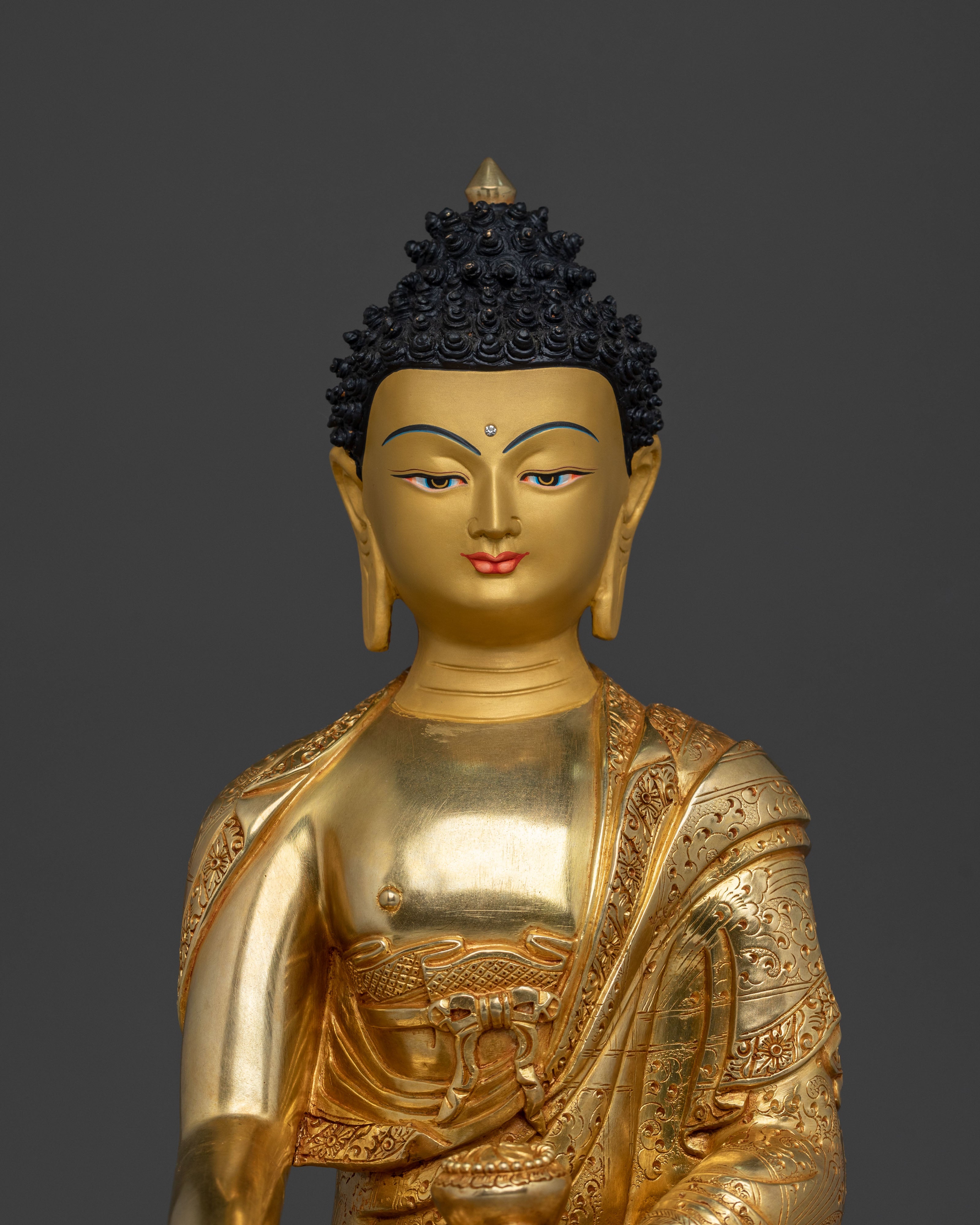 Hand Carved Shakyamuni Buddha Traditional Statue