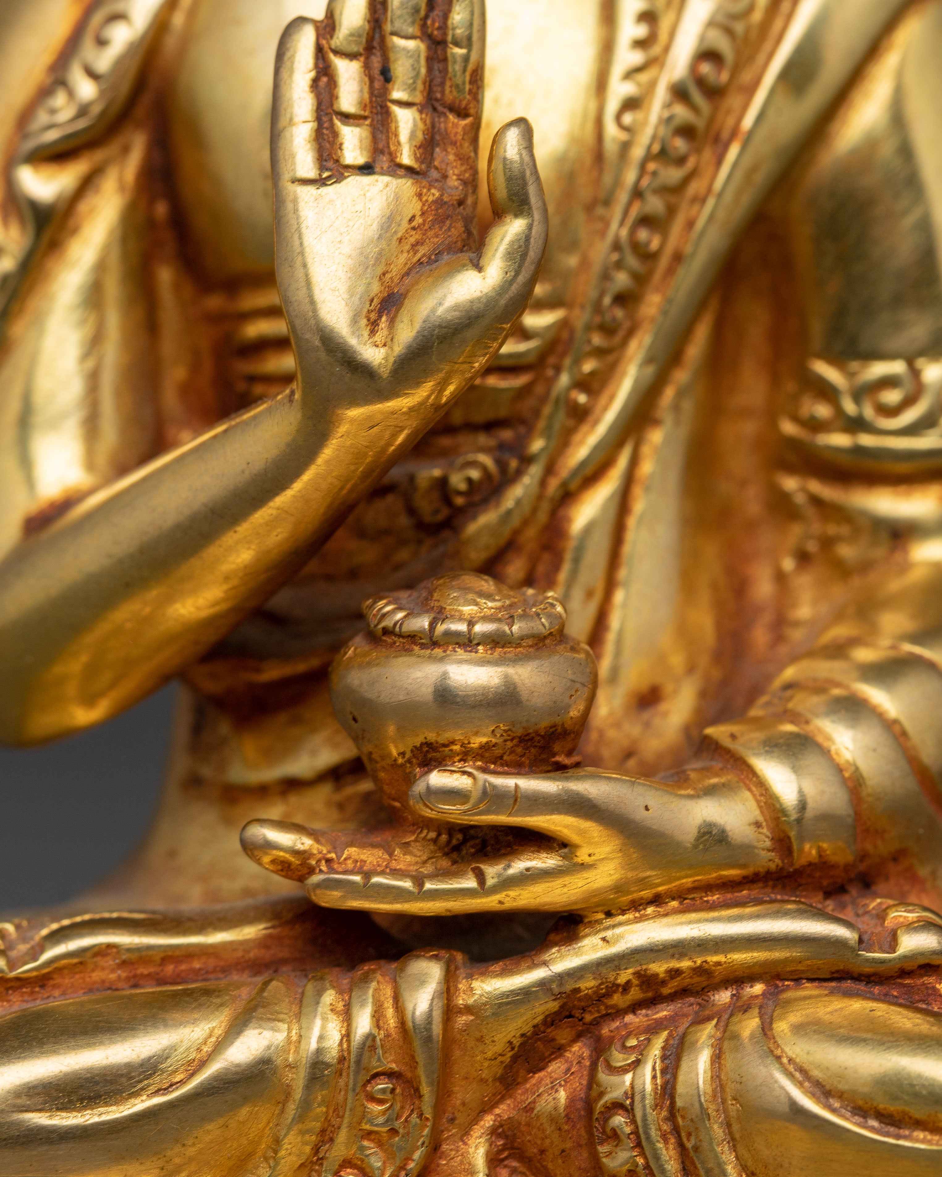 Amoghasiddhi Buddha Copper Statue | Nepalese Buddhist Art