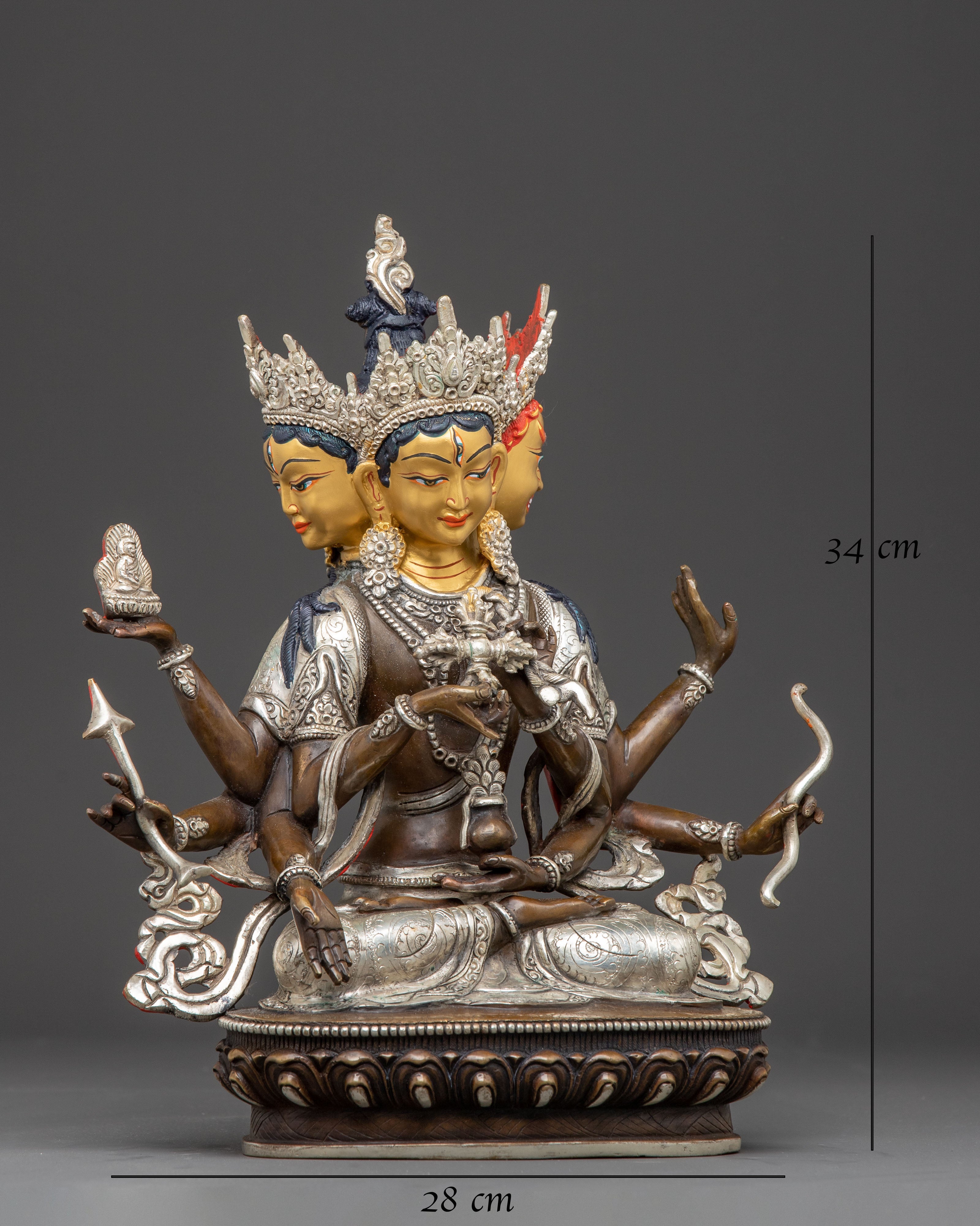 Traditional Namgyalma Oxidized Copper Body Statue 