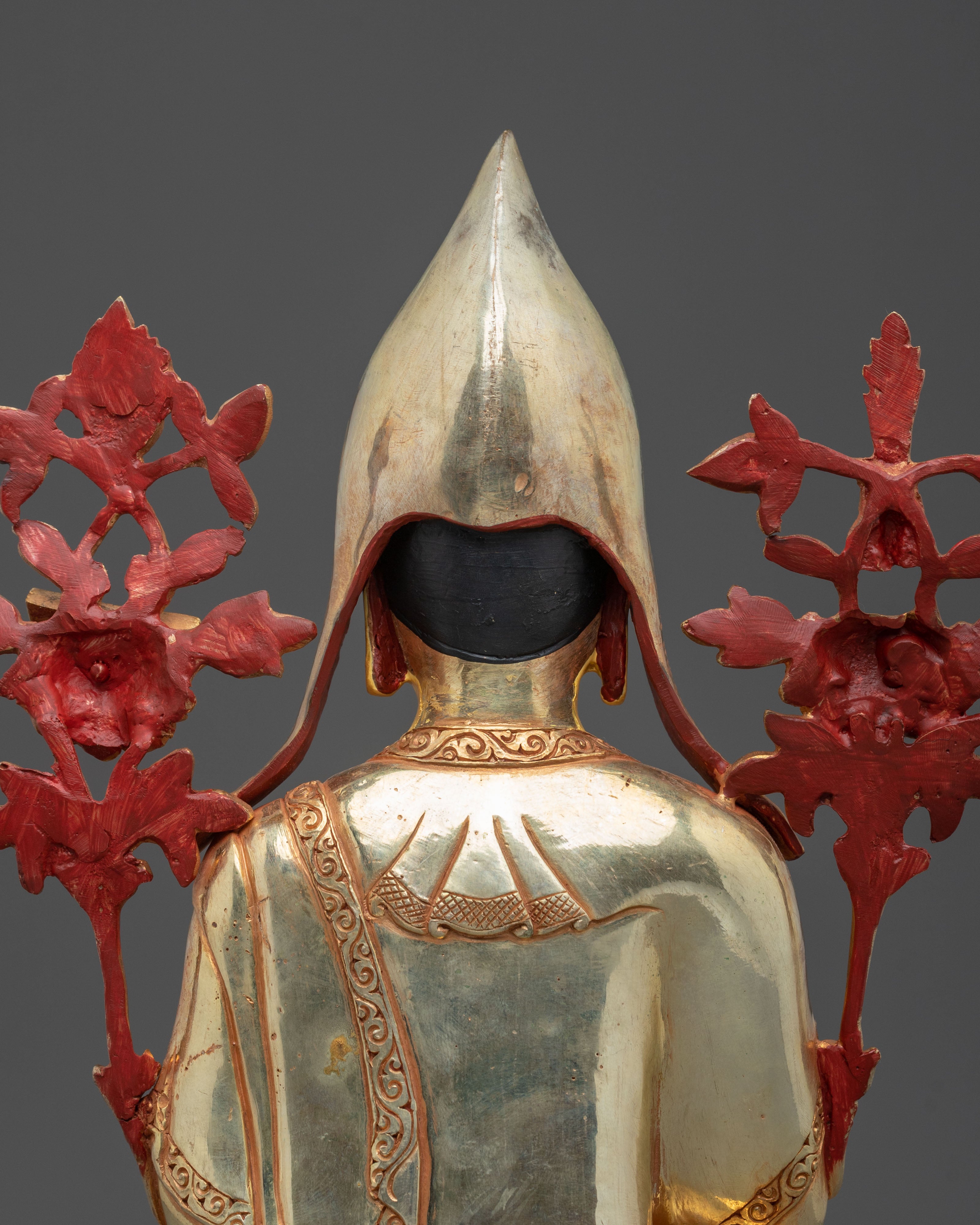 Tsongkhapa Golden Sculpture | Tibetan Buddhist Master