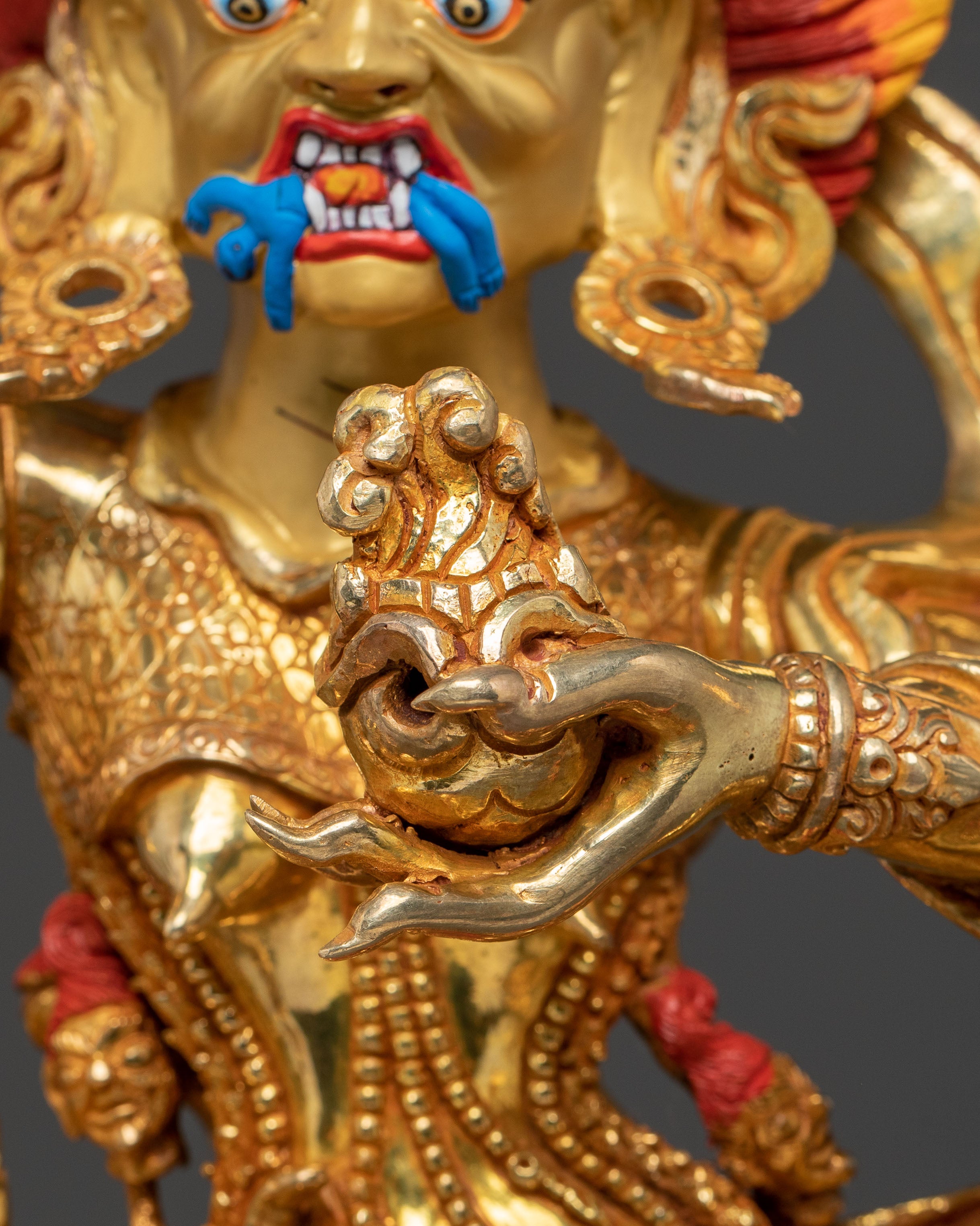 Palden Lhamo Wrathful Protector Statue: Fierce Protector Goddess