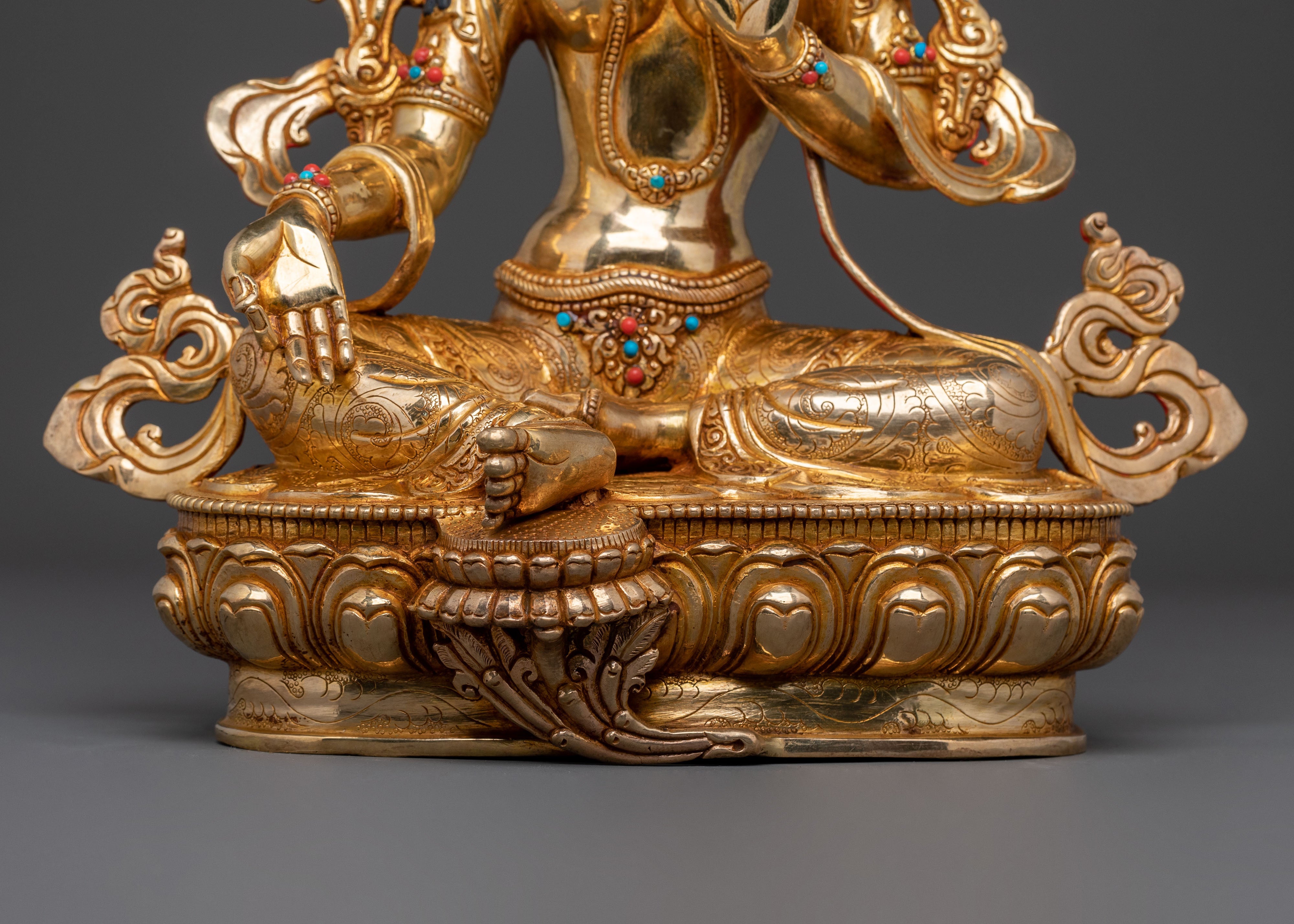 Protector Green Tara Sculpture: Home Decor