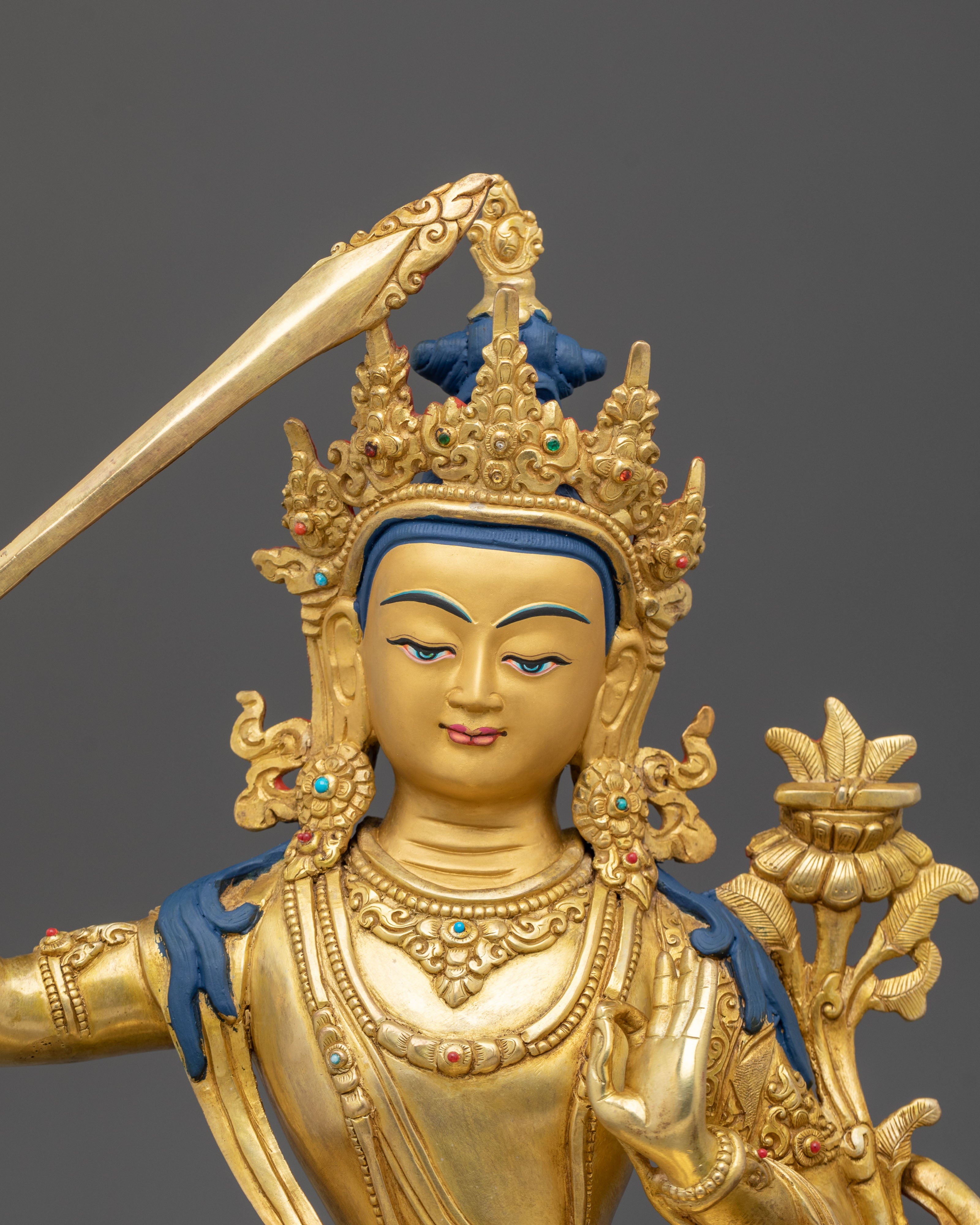 Manjushri Statue | Tibetan Bodhisattva Figurine