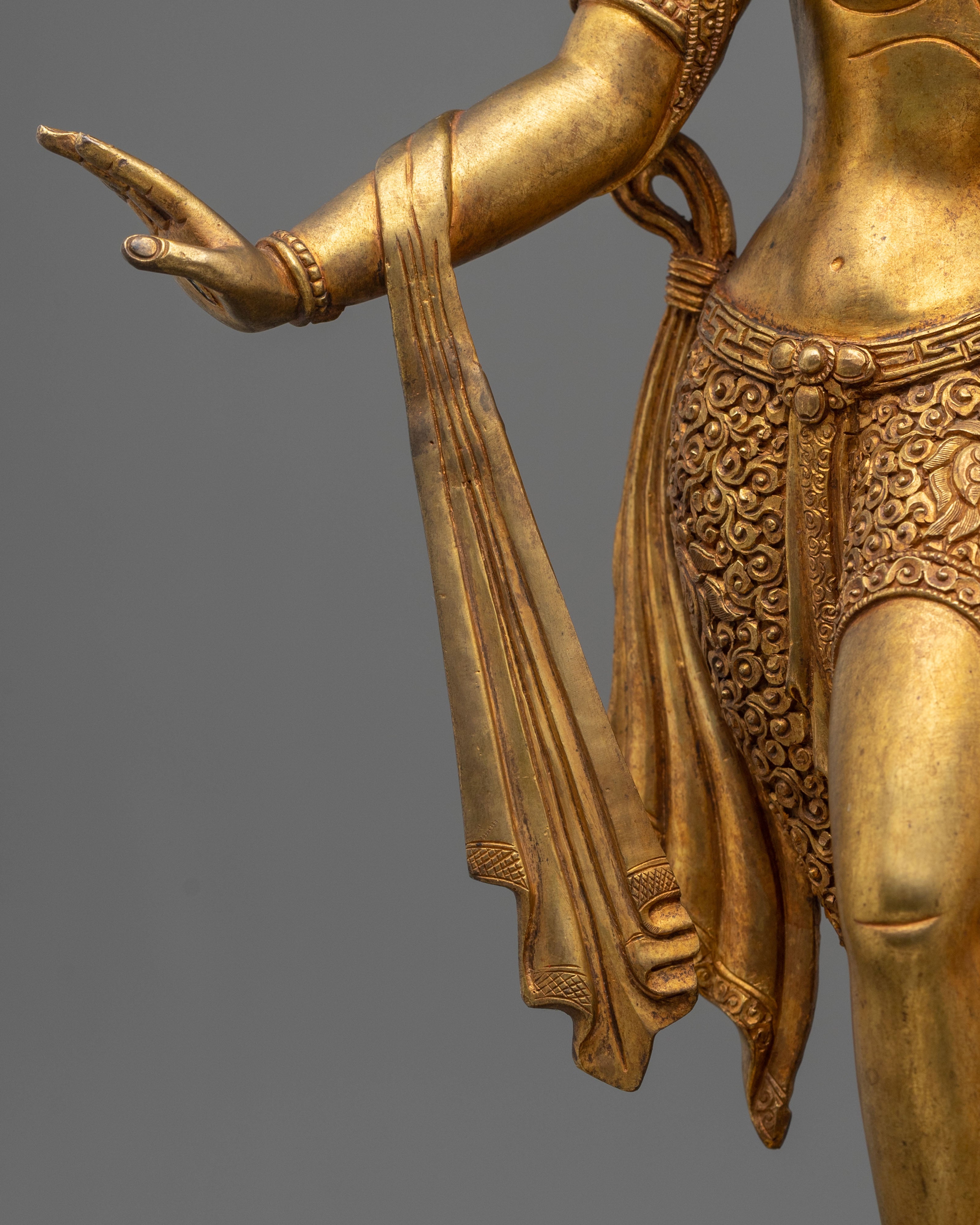 Radiant Handmade Standing Tara Sacred Sculpture