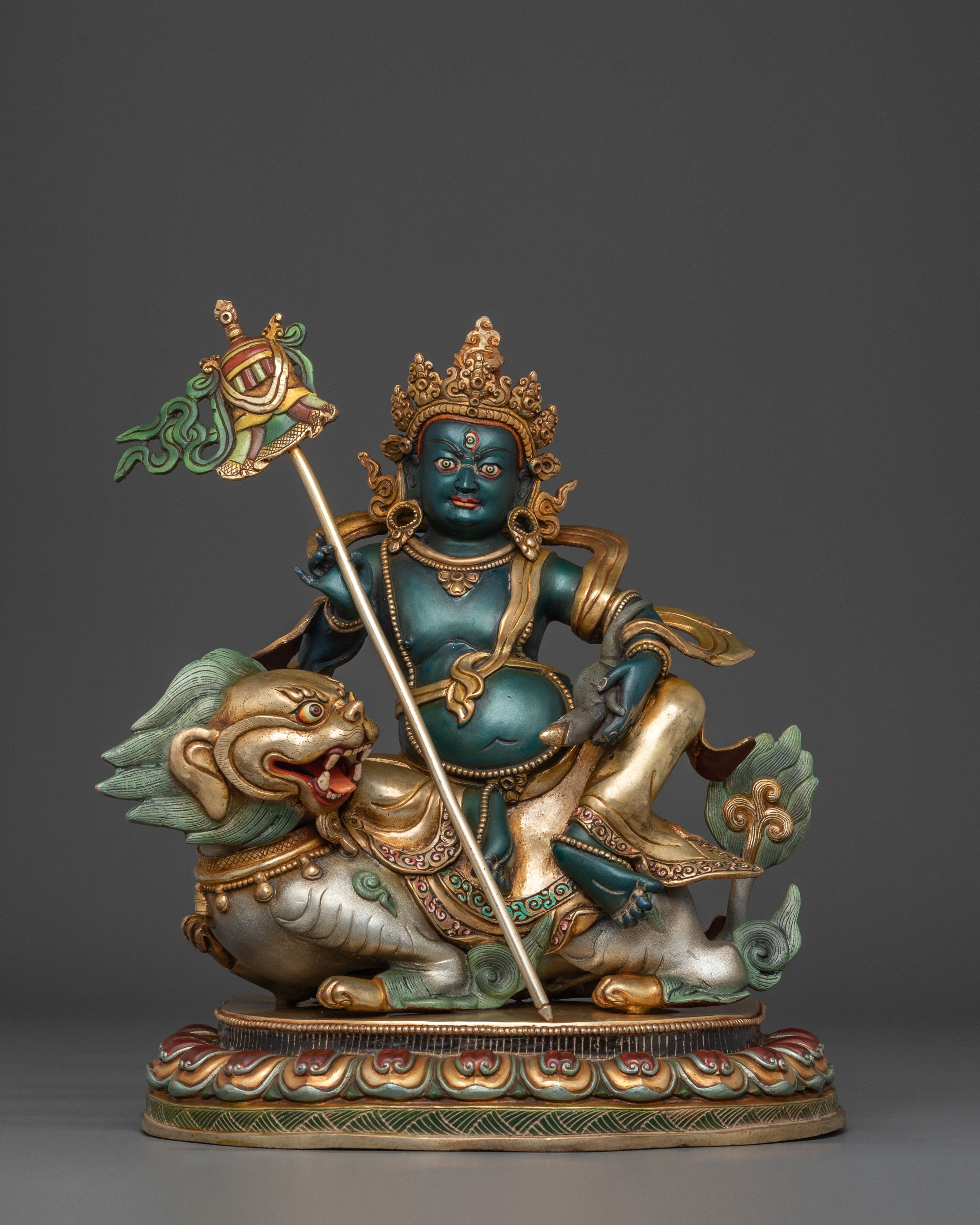 Sacred Namtoshe Wealth Deity Statue, Handcrafted in Nepal