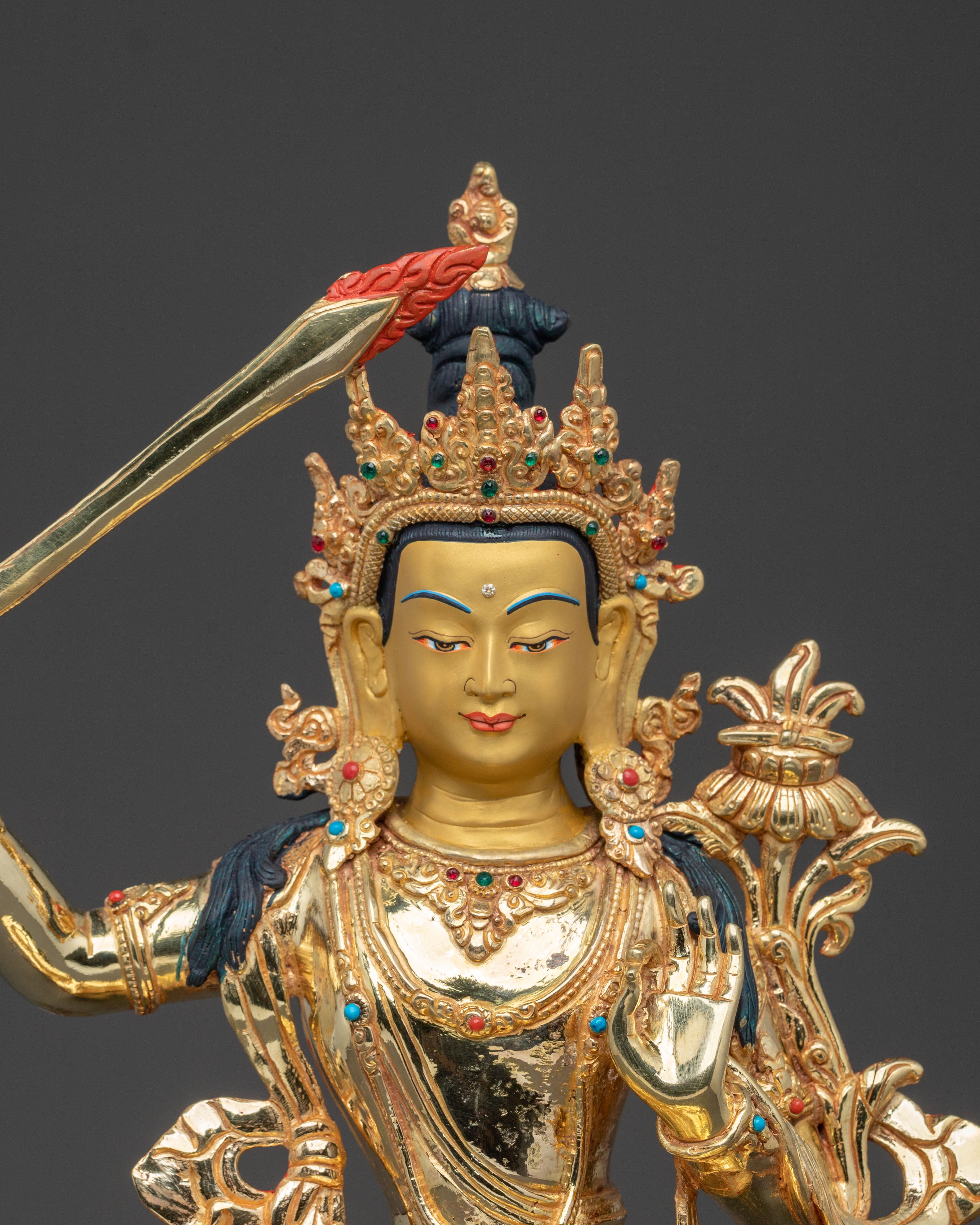 Manjushri Himalayan Statue | Sacred Bodhisattva of Wisdom