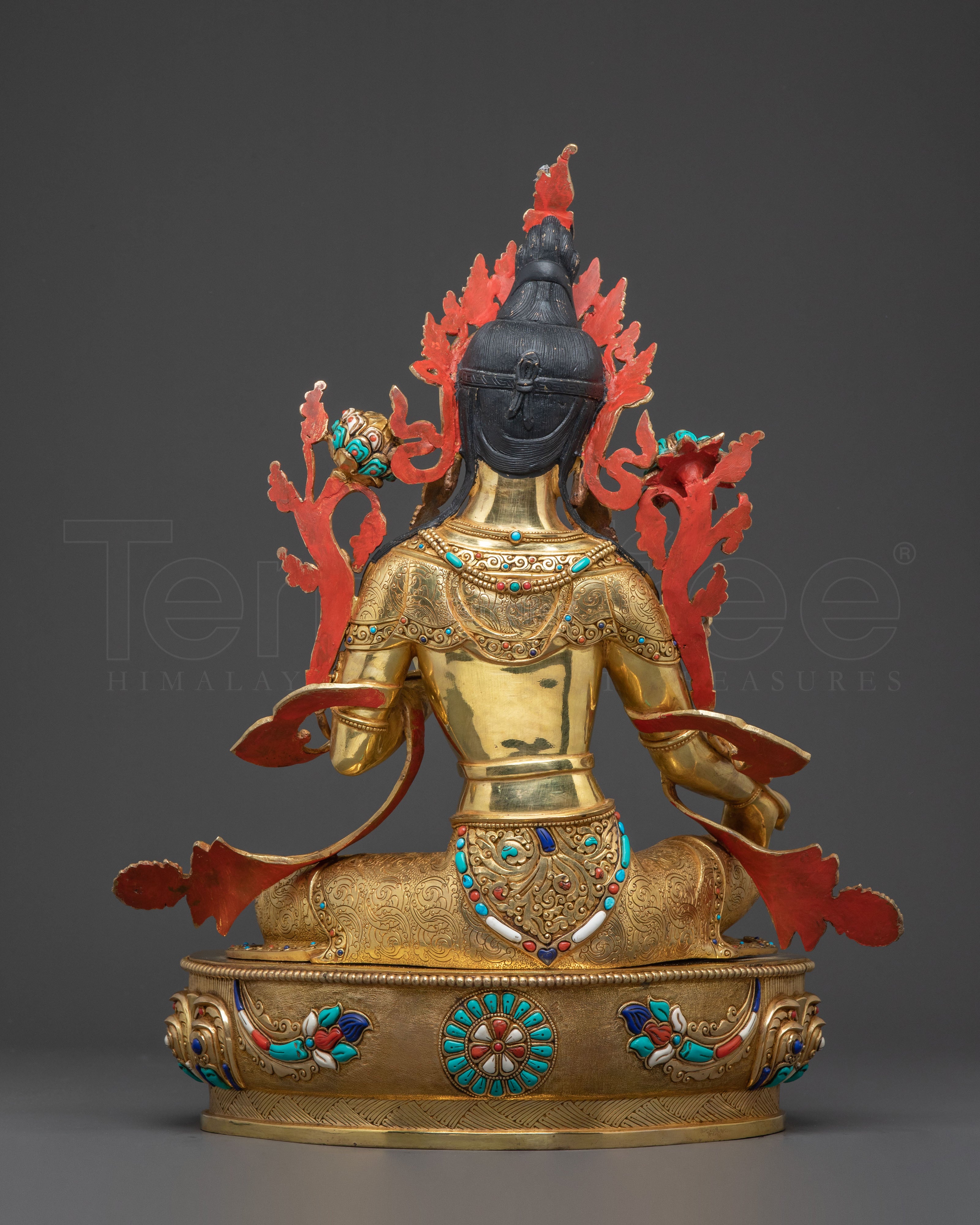 Sacred Compassion Green Tara Statue – Hand-Gilded Art