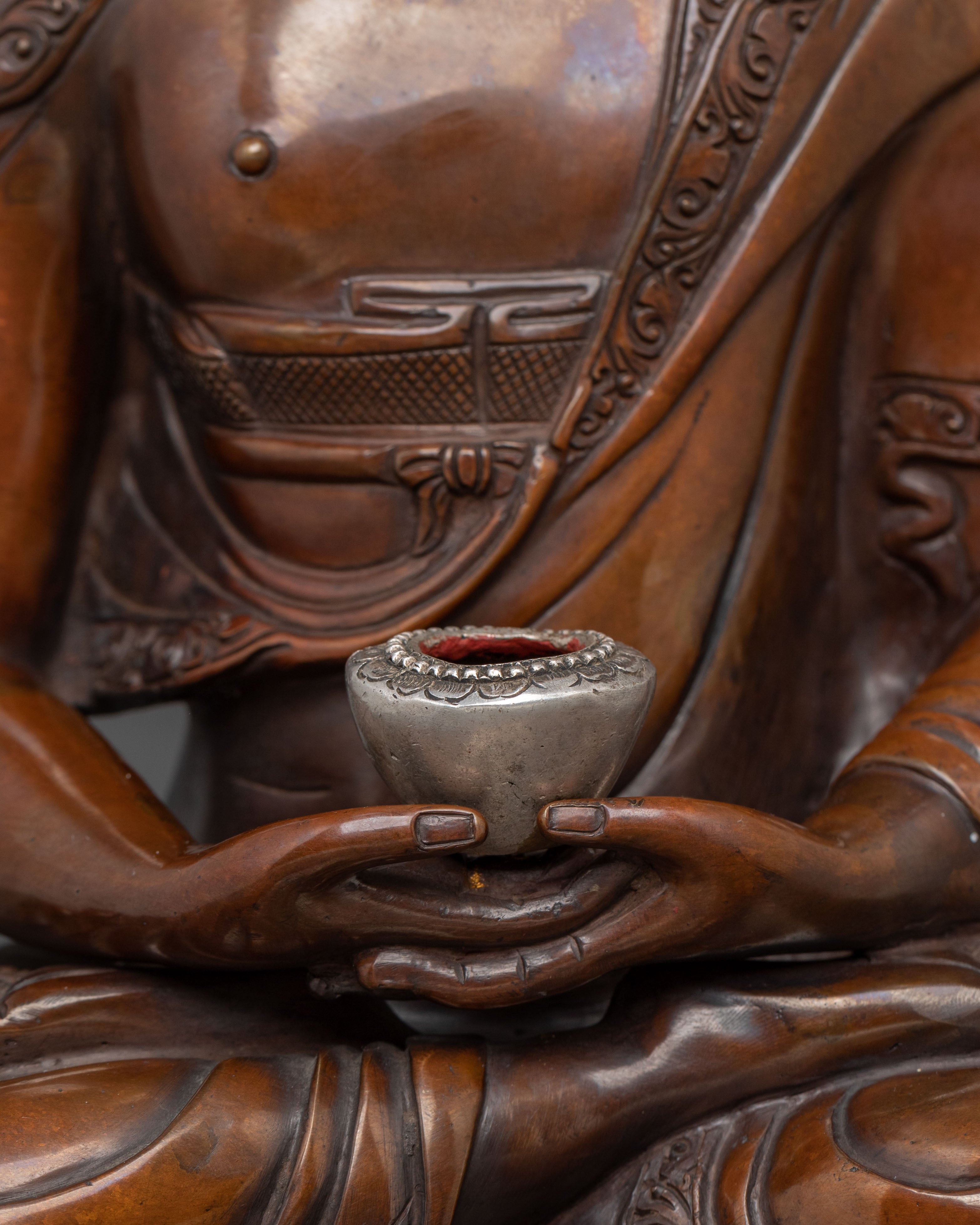 Guardian Amitabha Buddha Statue | Oxidized Copper Body