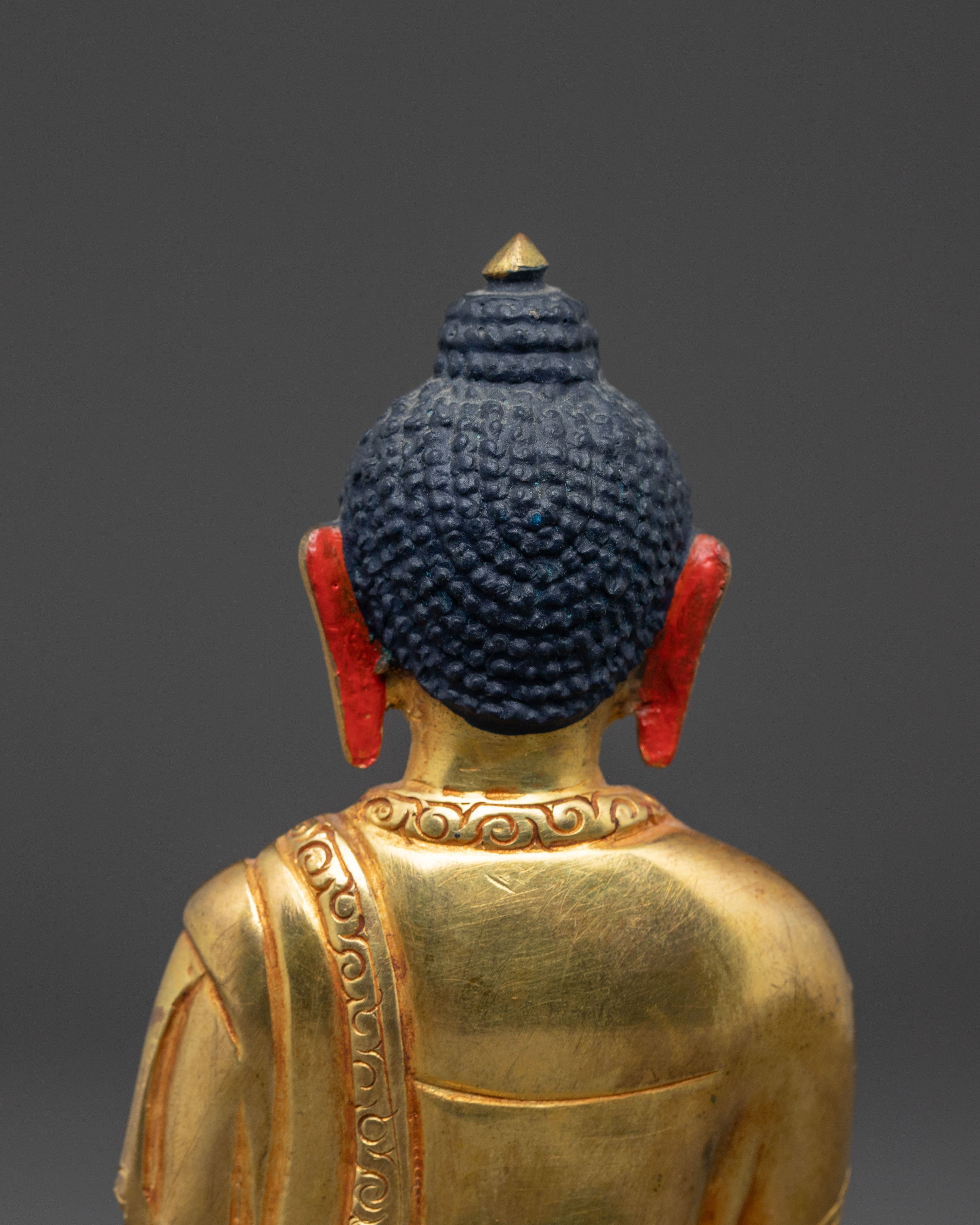 Peaceful Copper Handmade Statue of Amitabha Buddha | Pure Land Buddha