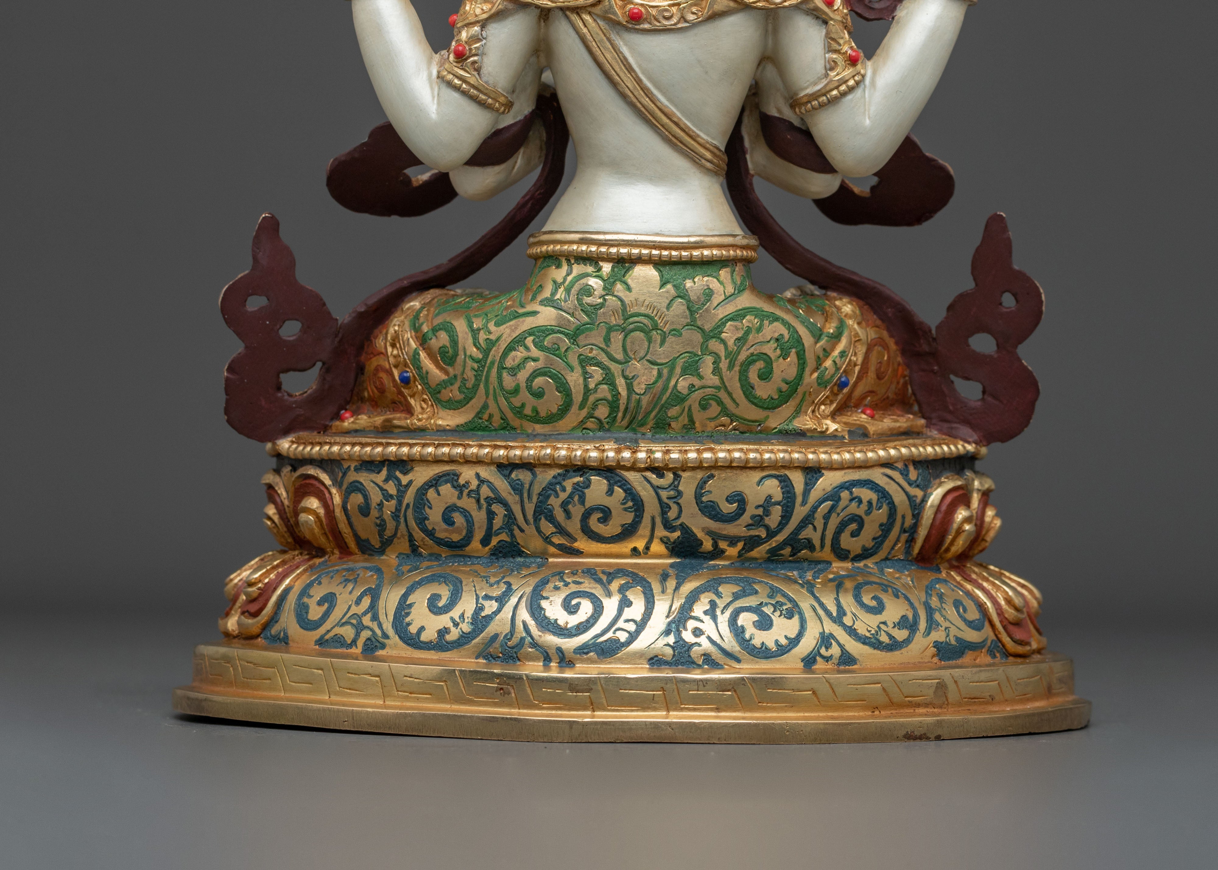 Compassionate Chenrezig 24K Gold Coated Figurine