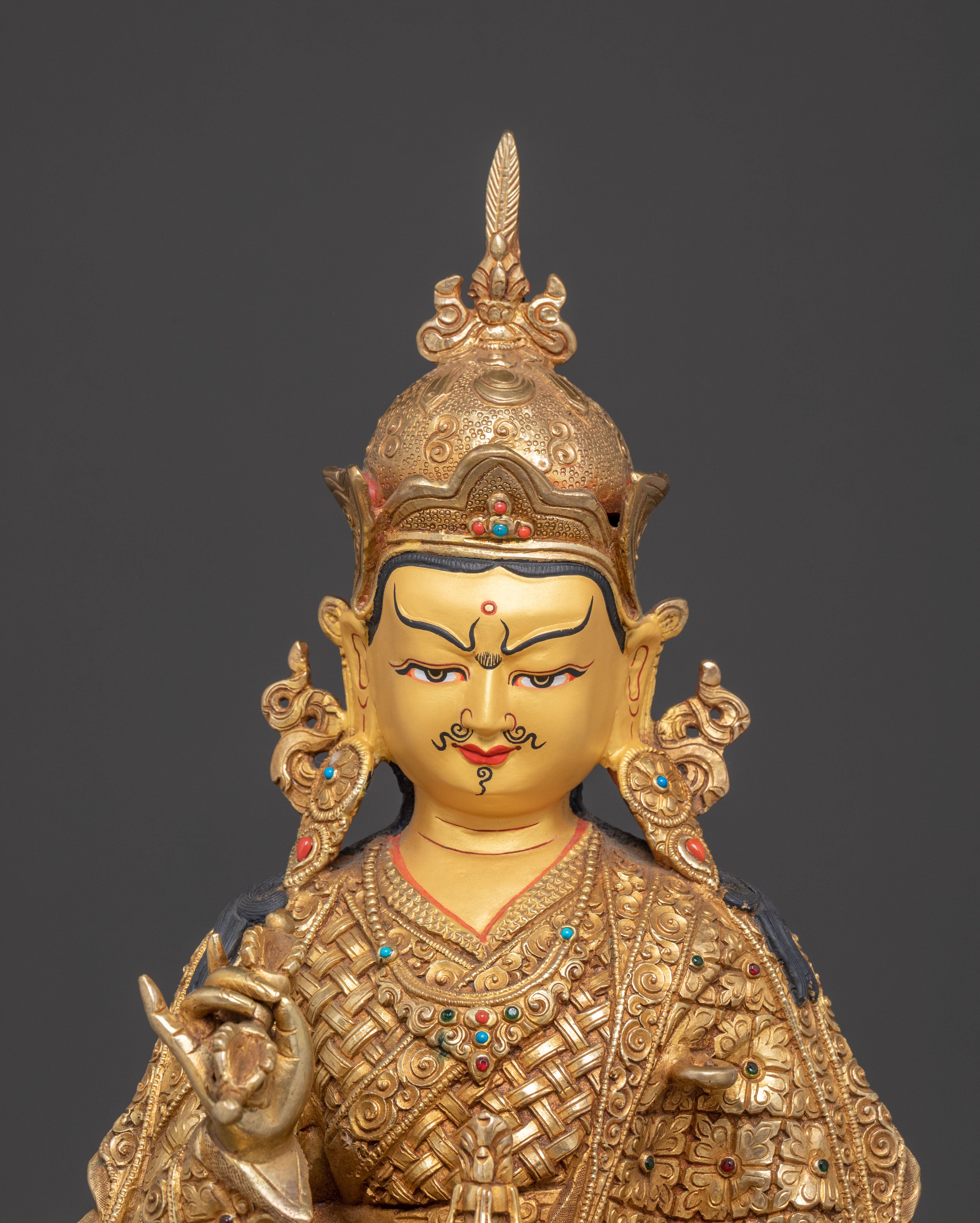 Guru Tsokye Dorje Handmade Statue with Torana : Lotus Born Master