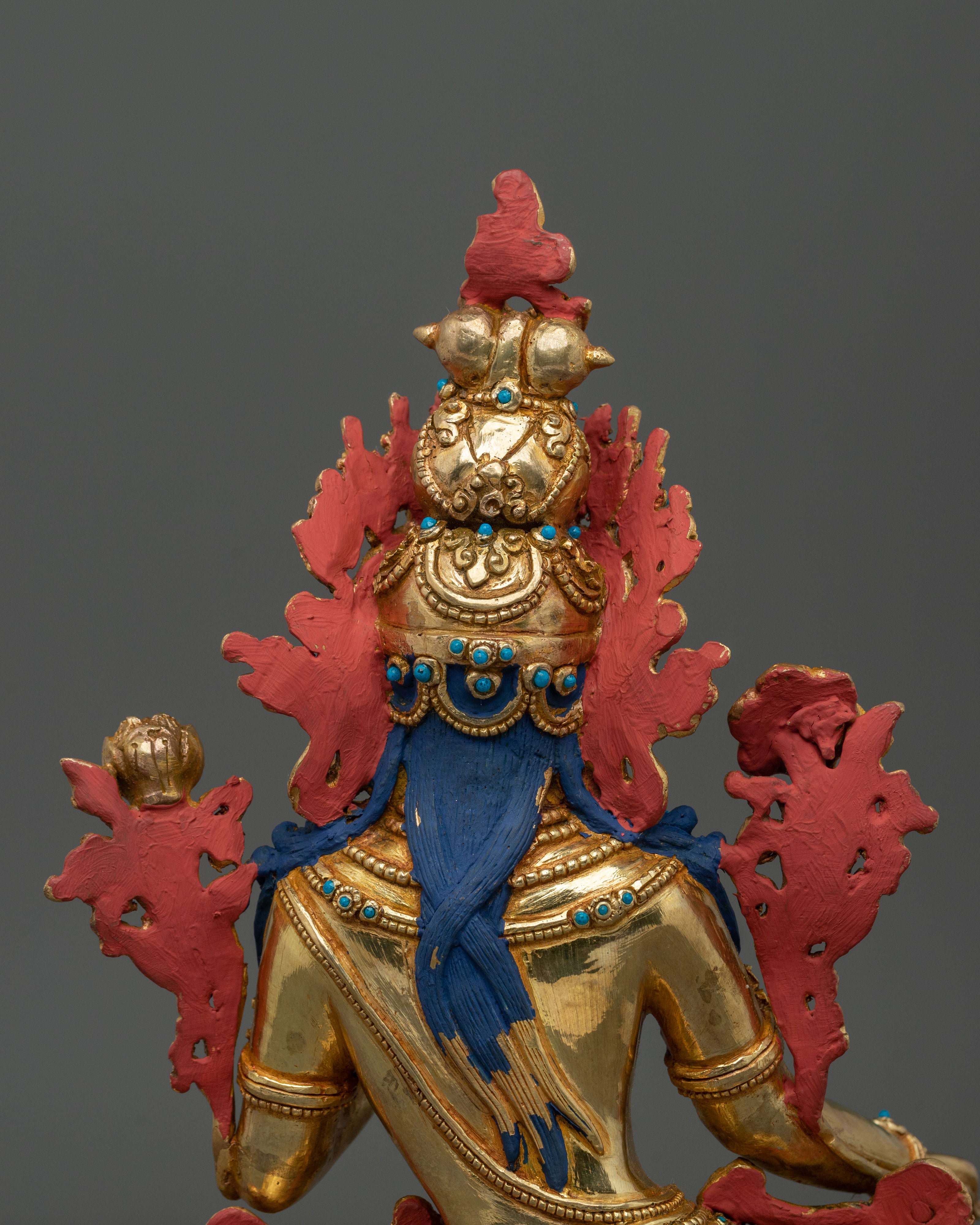 Green Tara  Healing Figurine | 24K Gold Glided