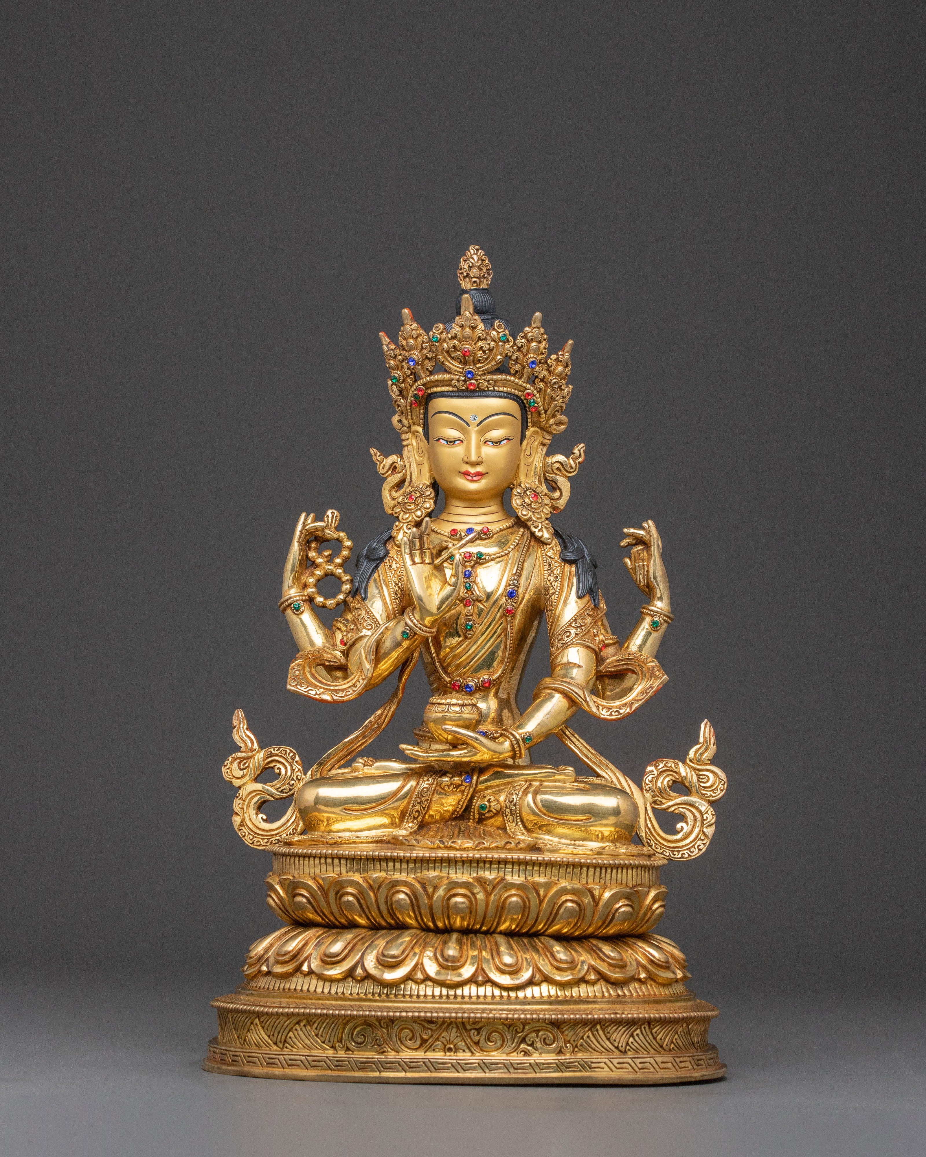 Golden Prajnaparamita Statue | Meditational Decor