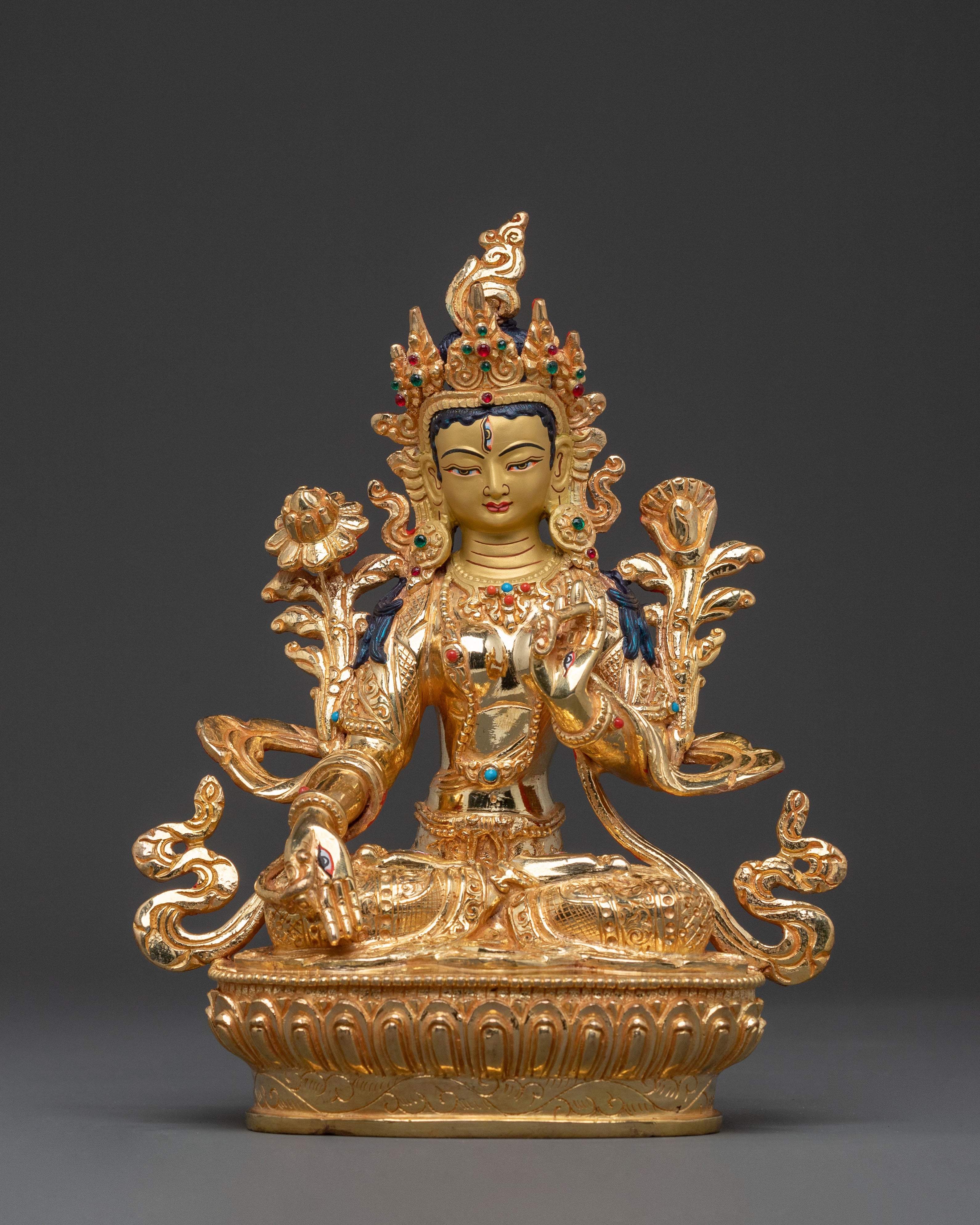  White Tara Golden Statue 