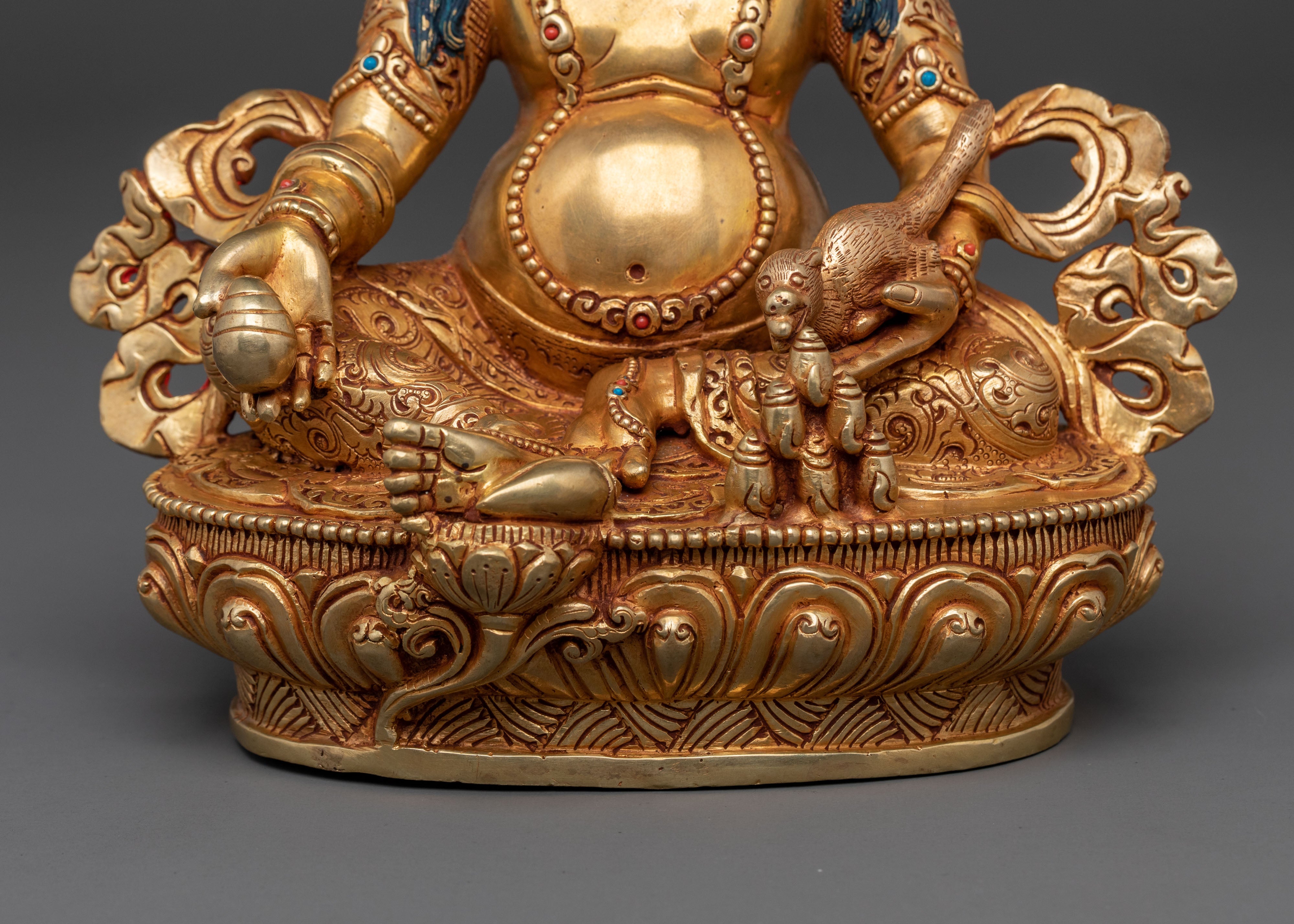 Handcrafted Dzambhala Spiritual Statue | Wealth Deity