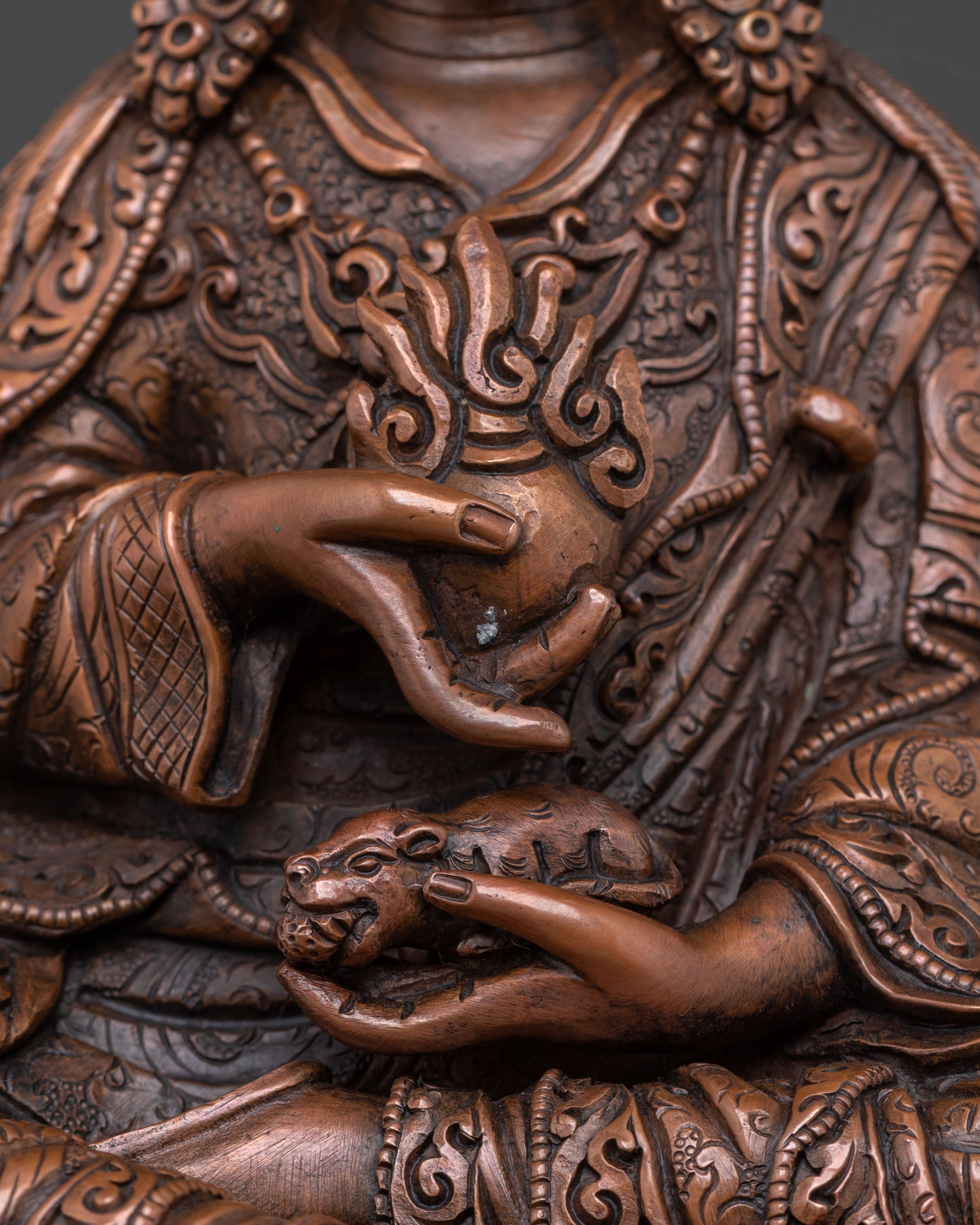 Guru Norla Blessing Statue | Oxidized Copper Figurine