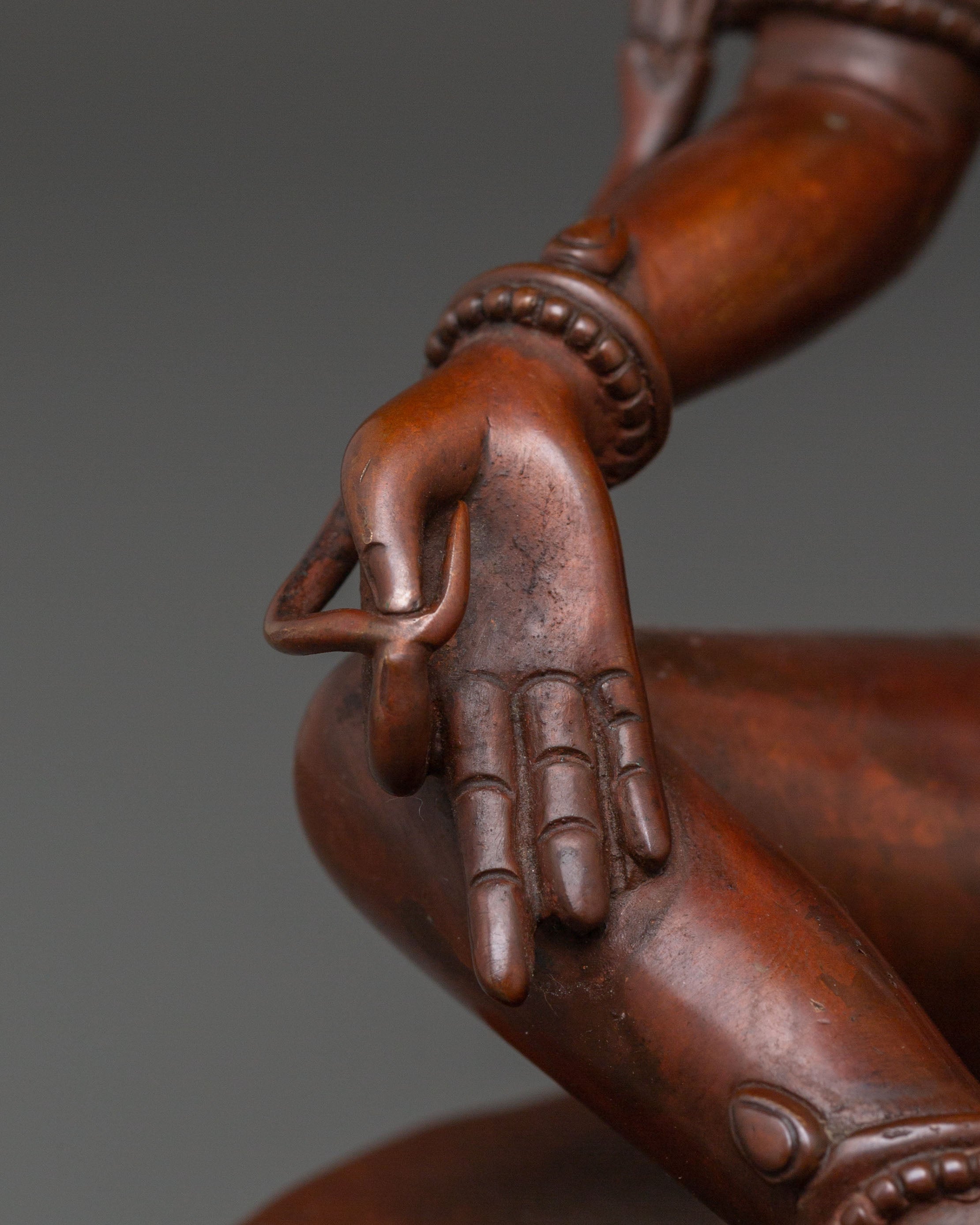 Mother Green Tara Statue | Oxidized Copper Body