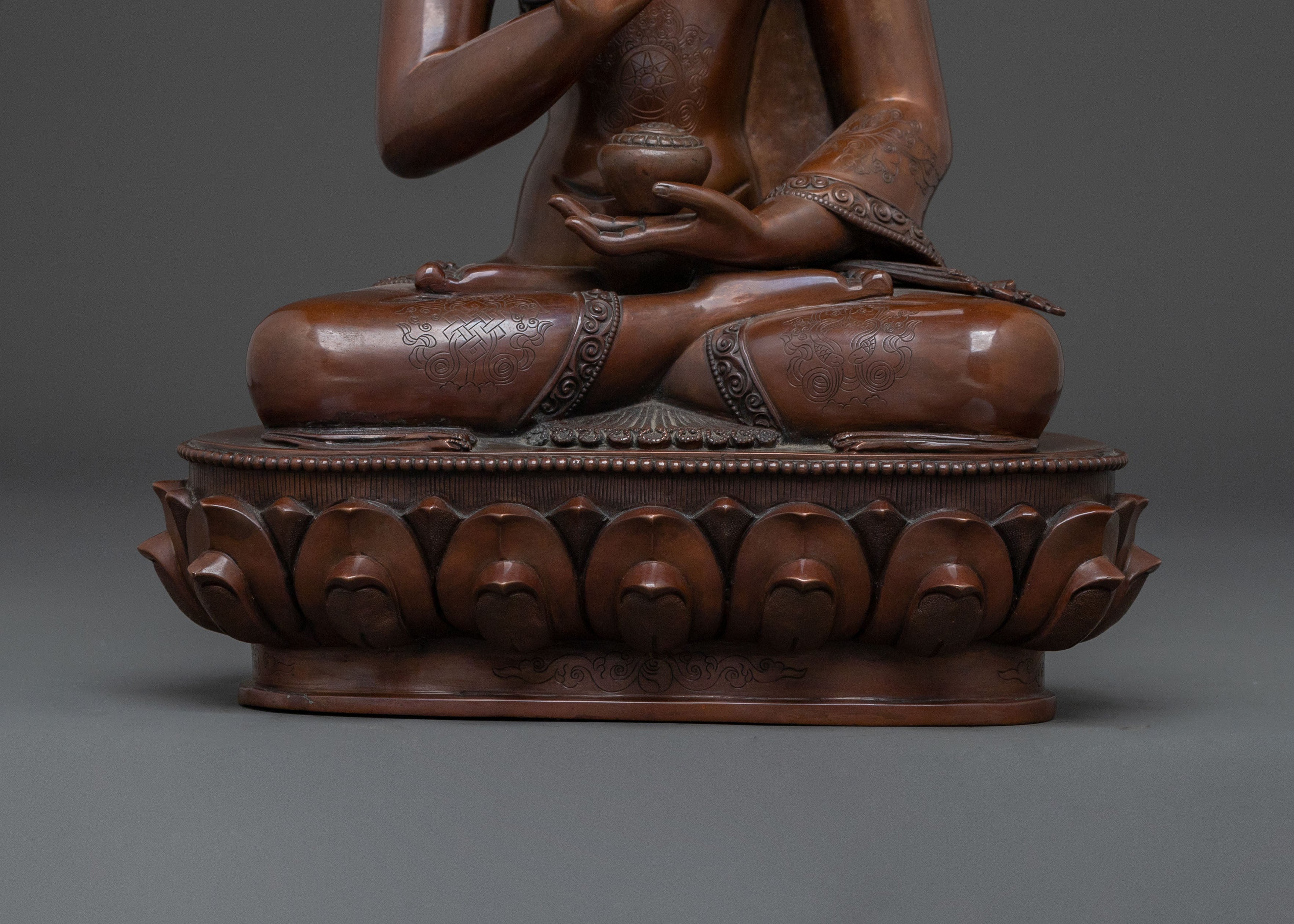 Amogasiddhi Wisdom Buddha | Oxidized Copper Statue