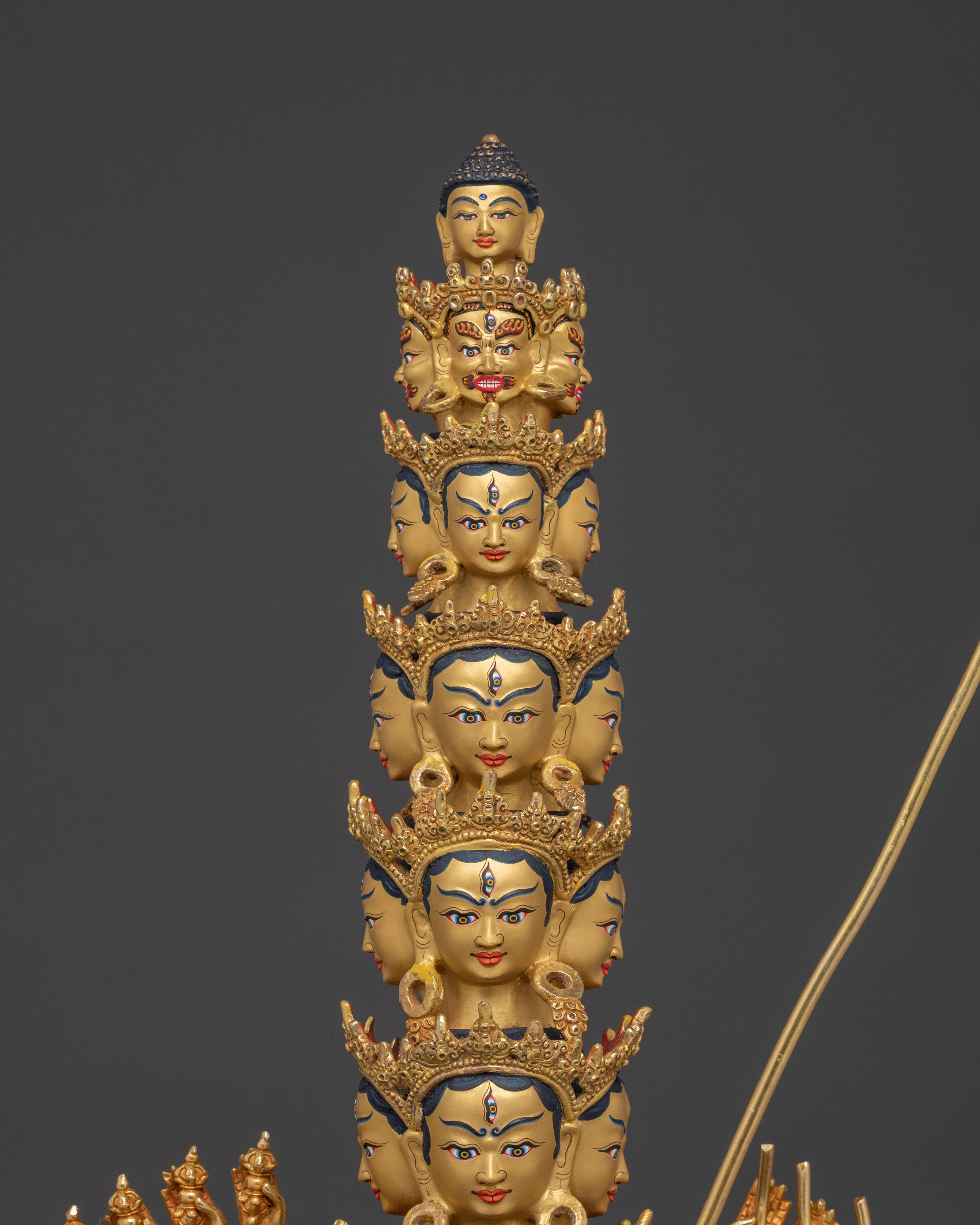 1000 Armed Dukar Golden Statue | 24K Gold Gilded