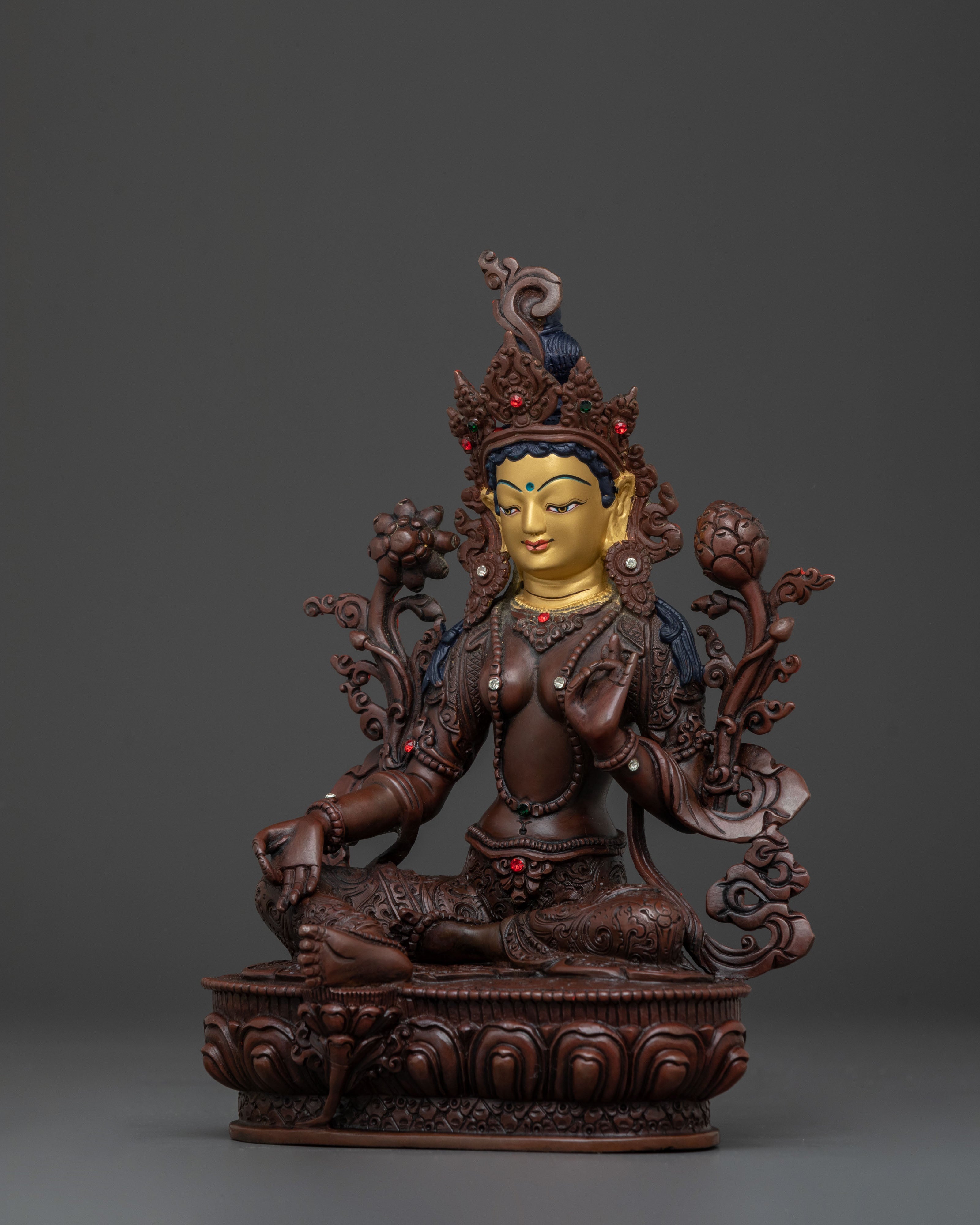 Green Tara Sacred Statue of Protection | Goddess of Compassion