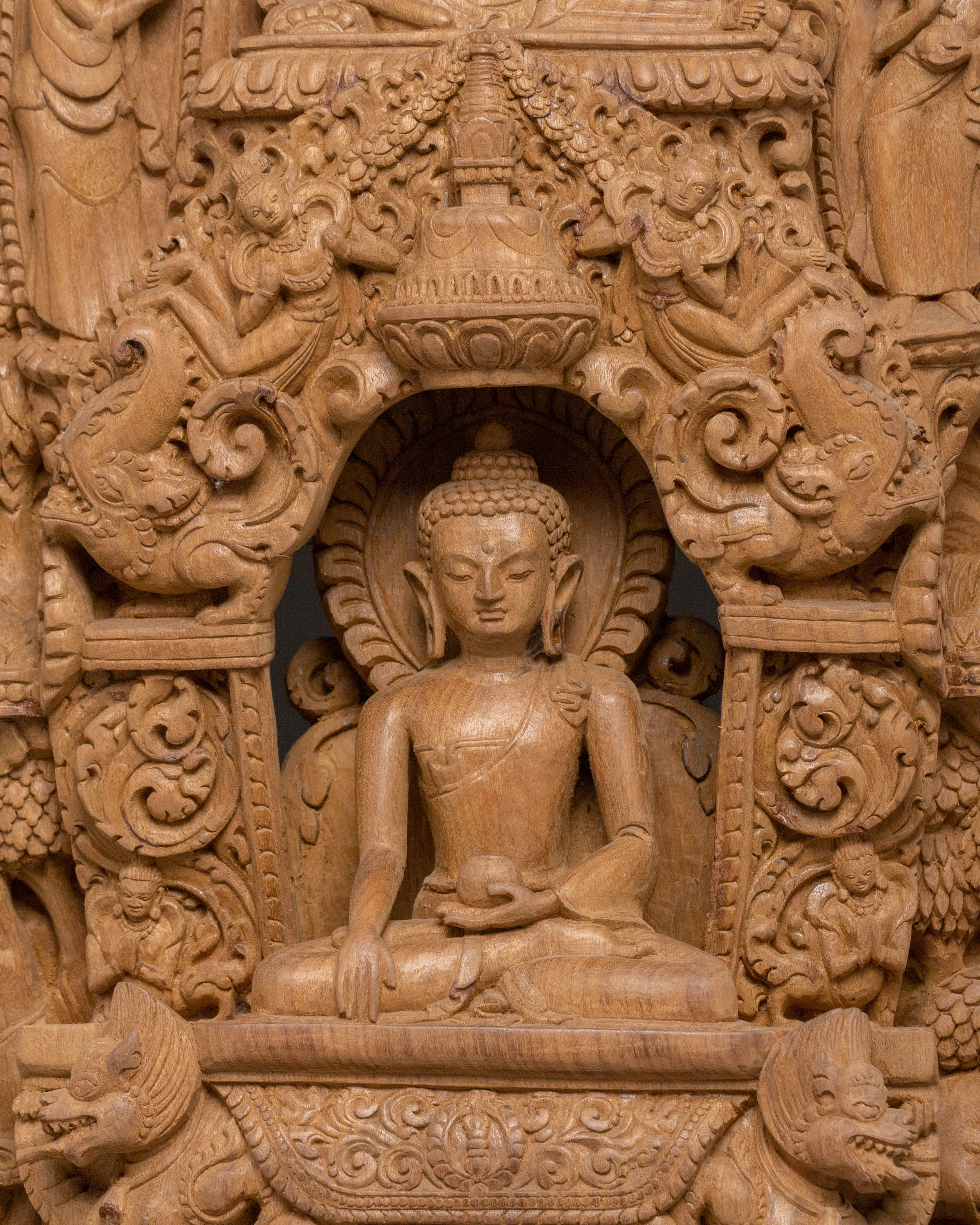 Shakyamuni Buddha Wooden Sculpture | Life of Buddha Carvings