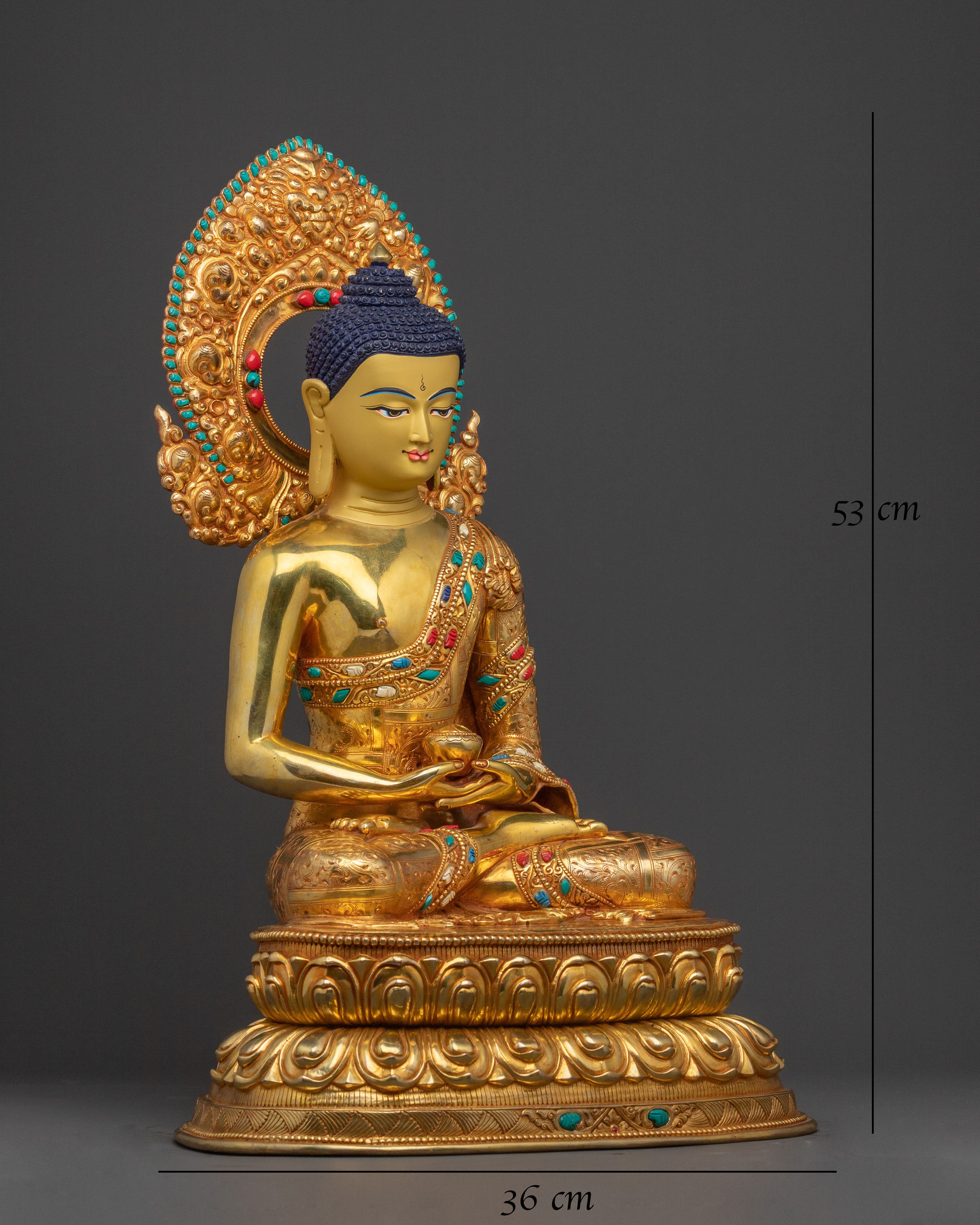 Amitabha Buddha Divine Peace Statue – Hand-Gilded Art