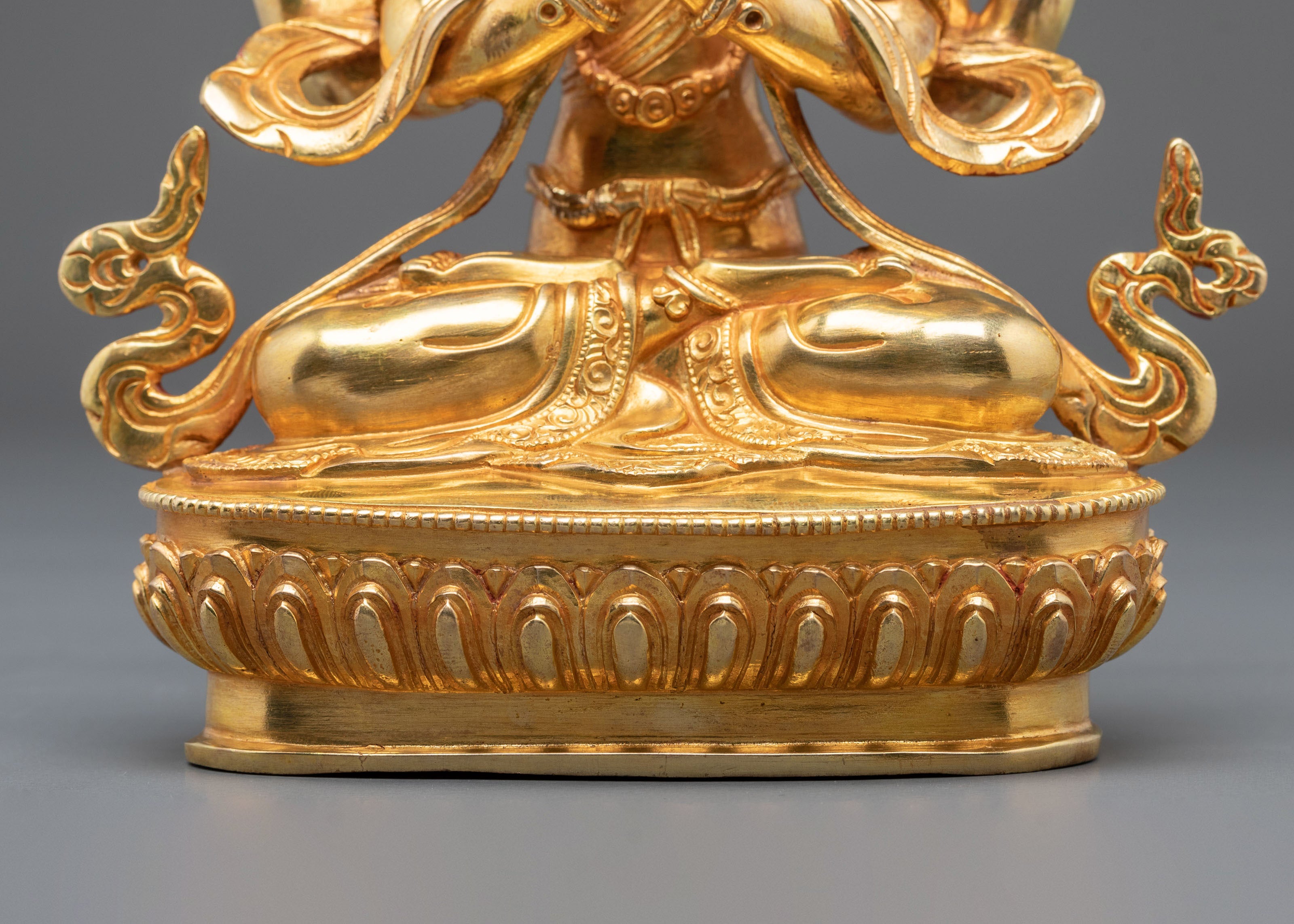 Chenrezig Tibetan Deity Statue | 24K Gold Gilded Sculpture