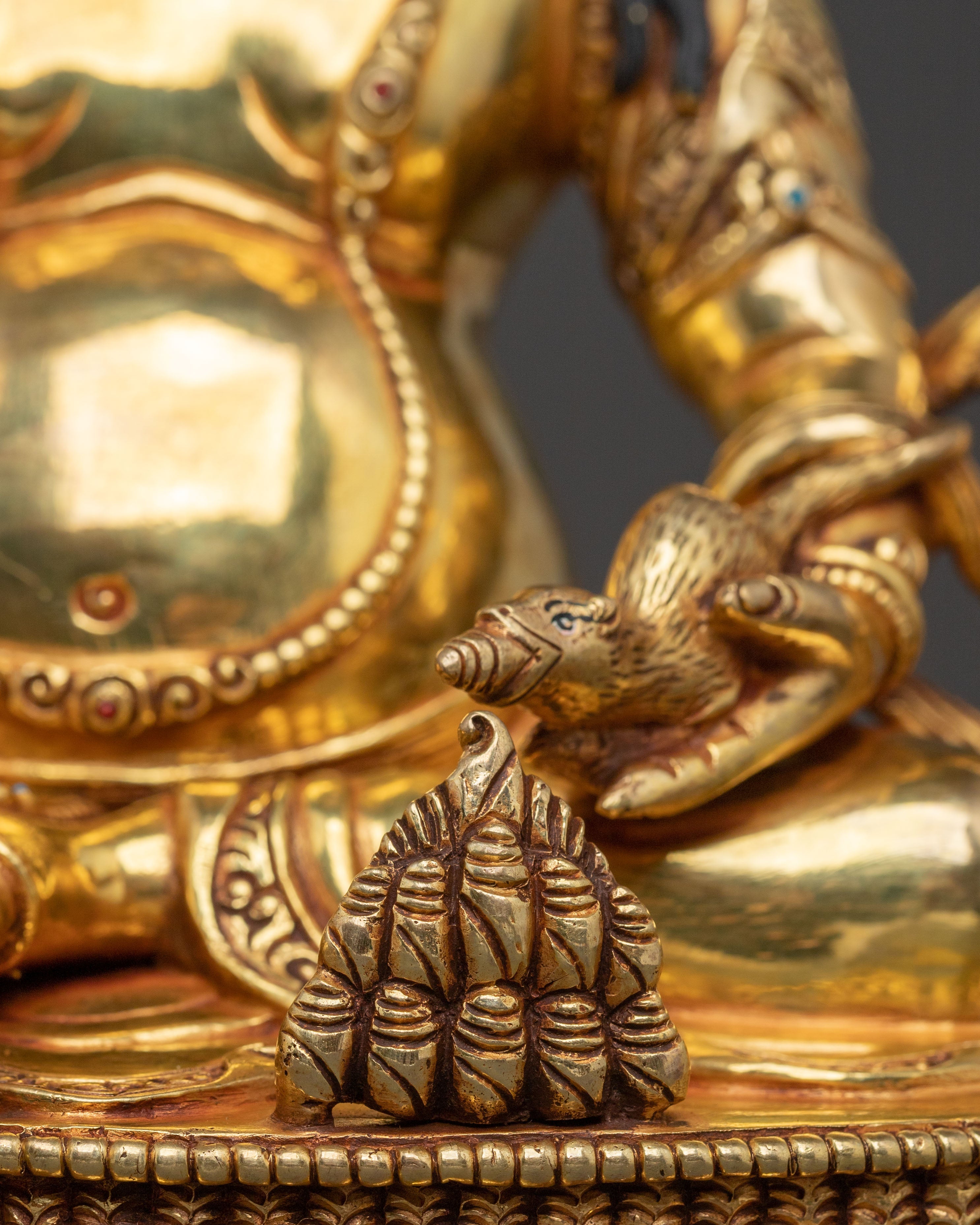 Handcrafted Dzambhala Statue | Golden Figurine