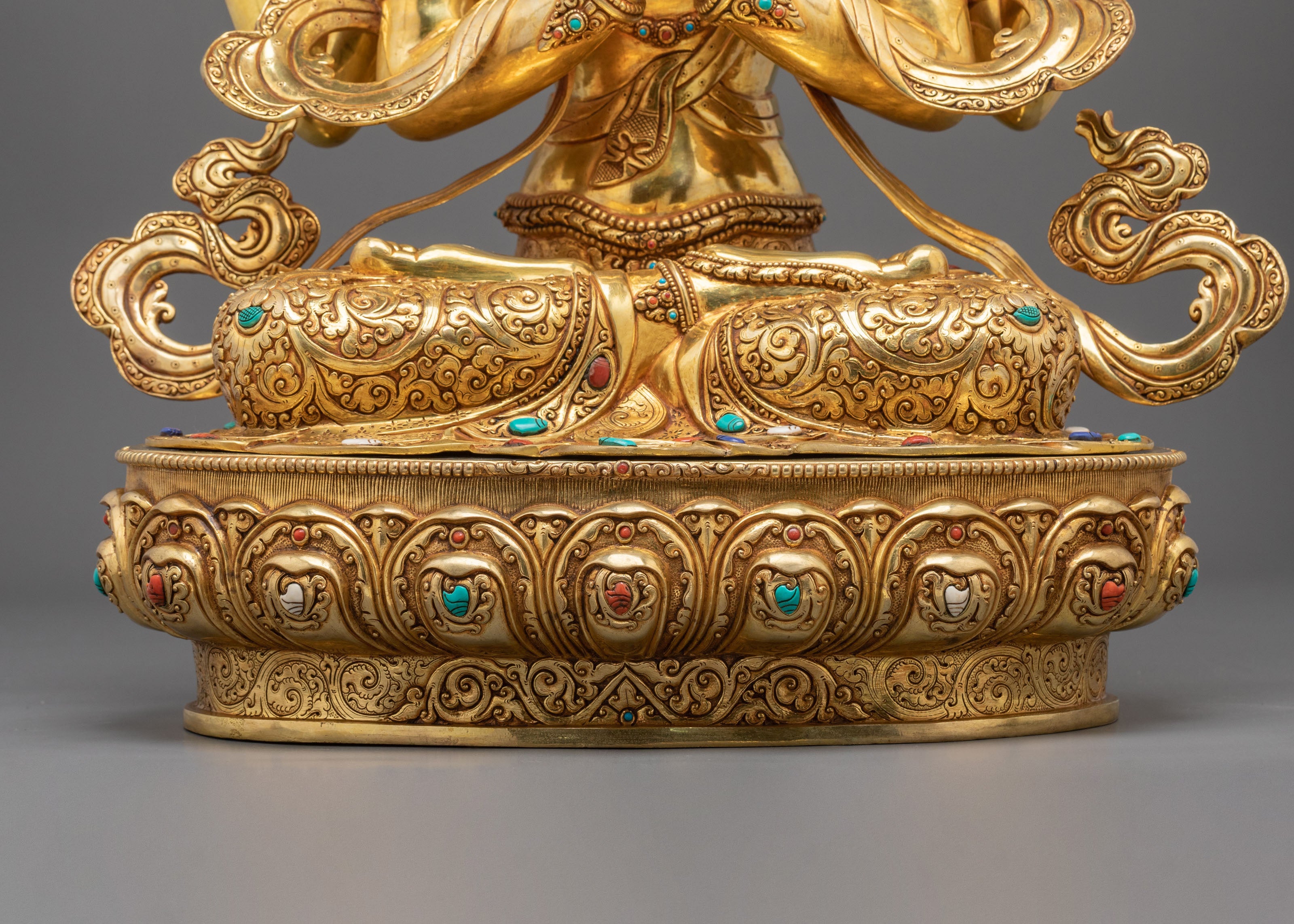 Chenrezig Sculpture | Hand-Carved 24K Gold Gilded Figurine