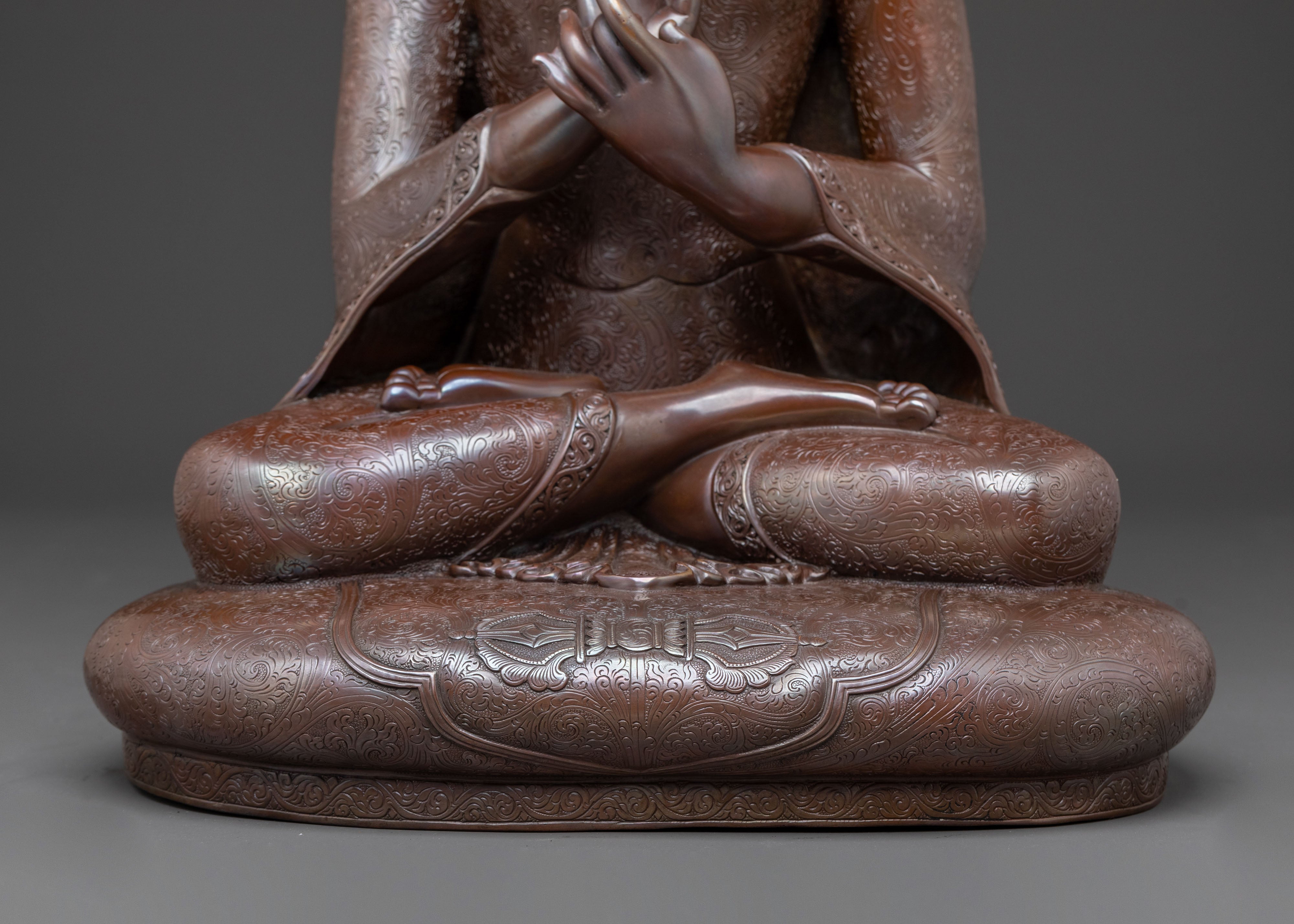 Vairocana Tibetan Statue – Oxidized Copper Serenity