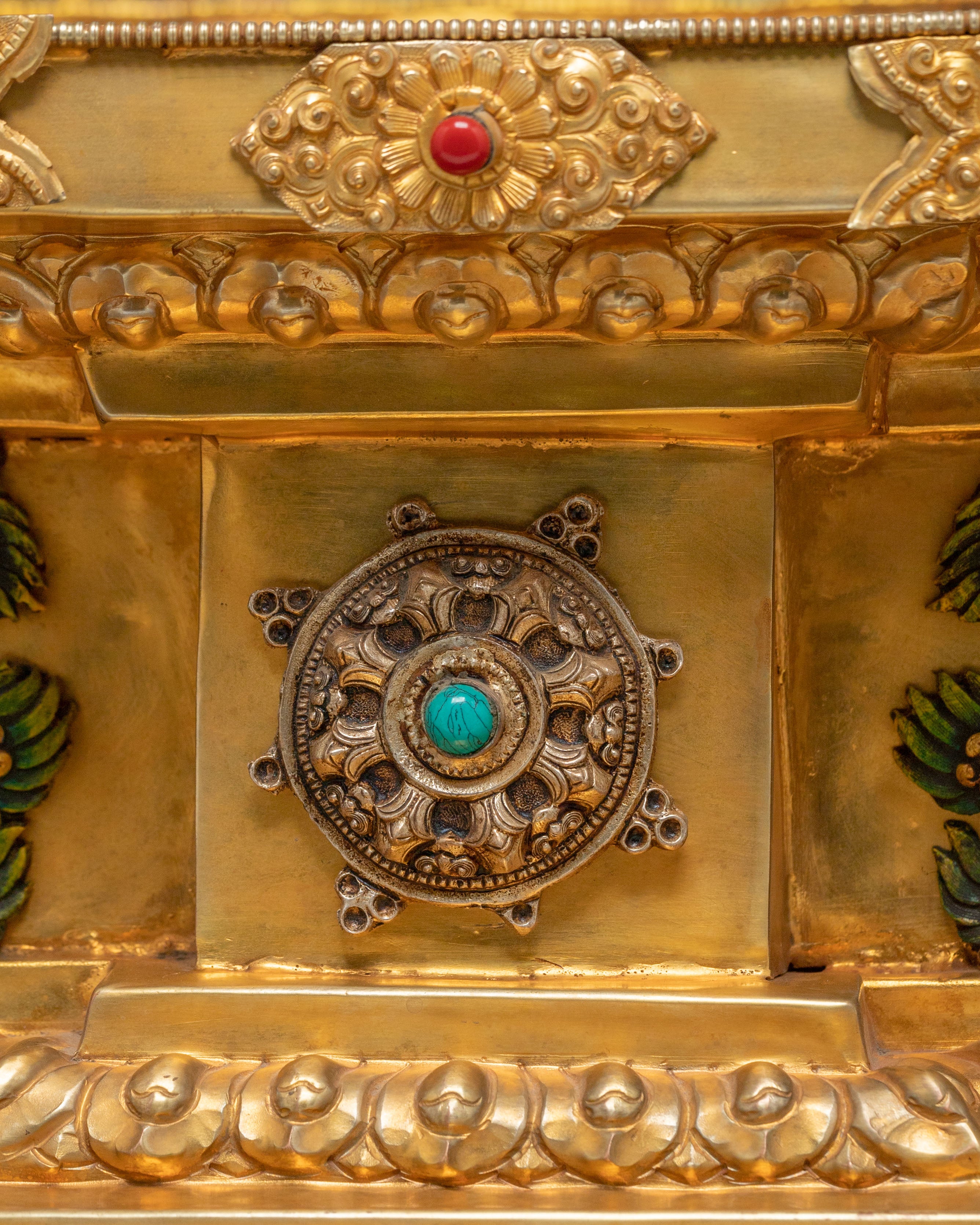 Sacred Throne: 24K Gold Gilded Art