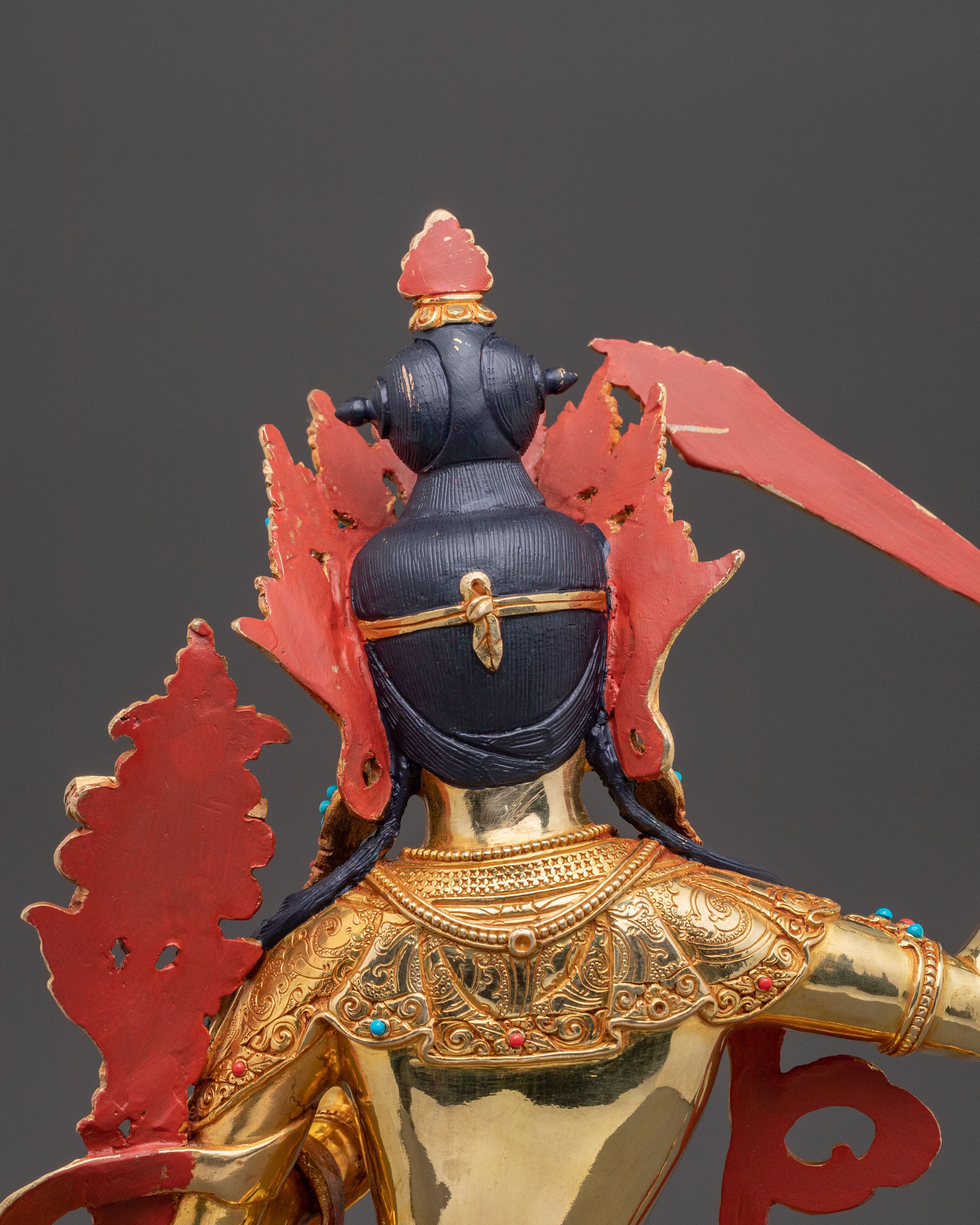 Manjushri Wisdom Icon Statue| Handcrafted Copper Wisdom Deity