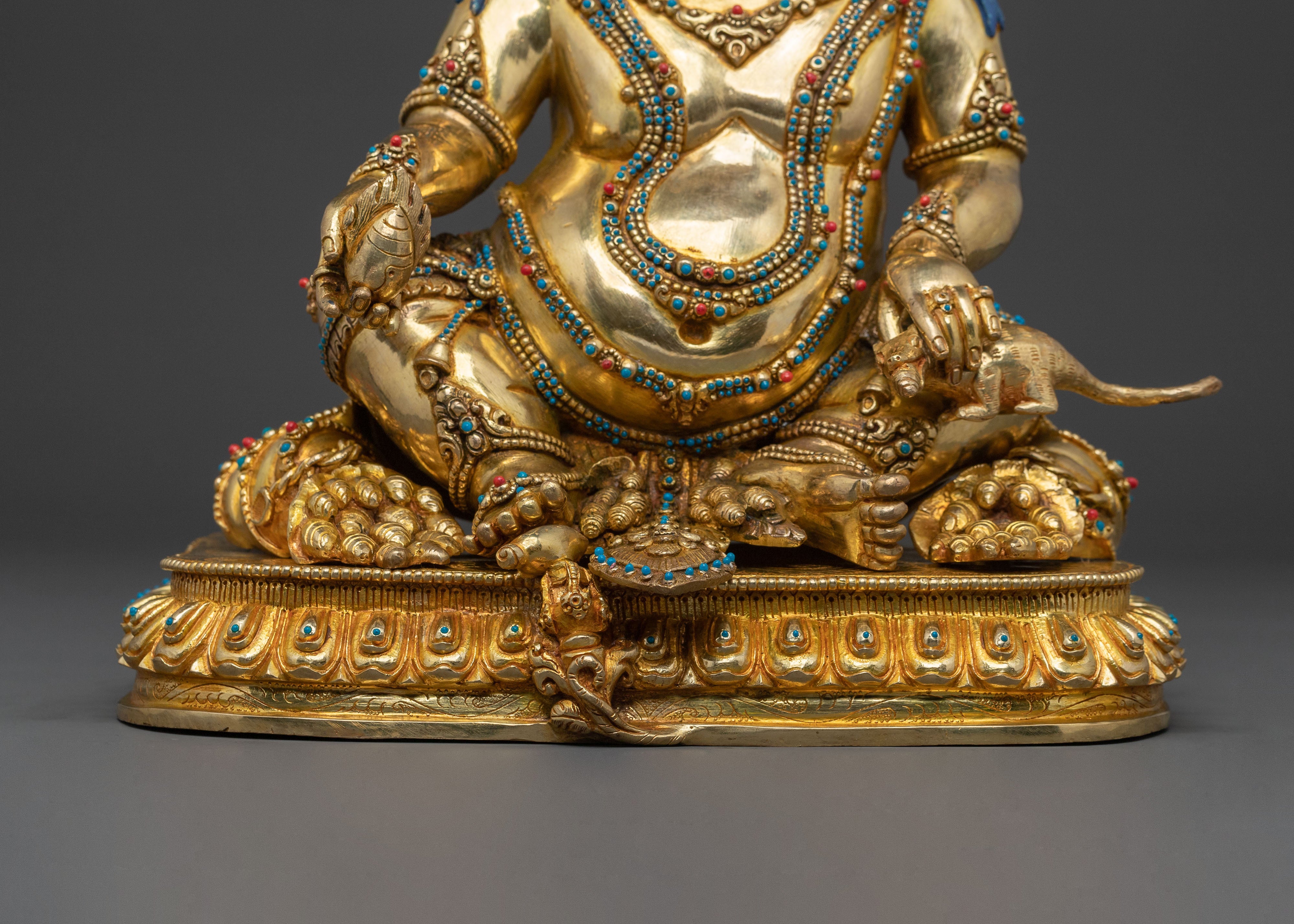 Dzambhala Spiritual Wealth Statue | Buddhist God of Prosperity Sculpture
