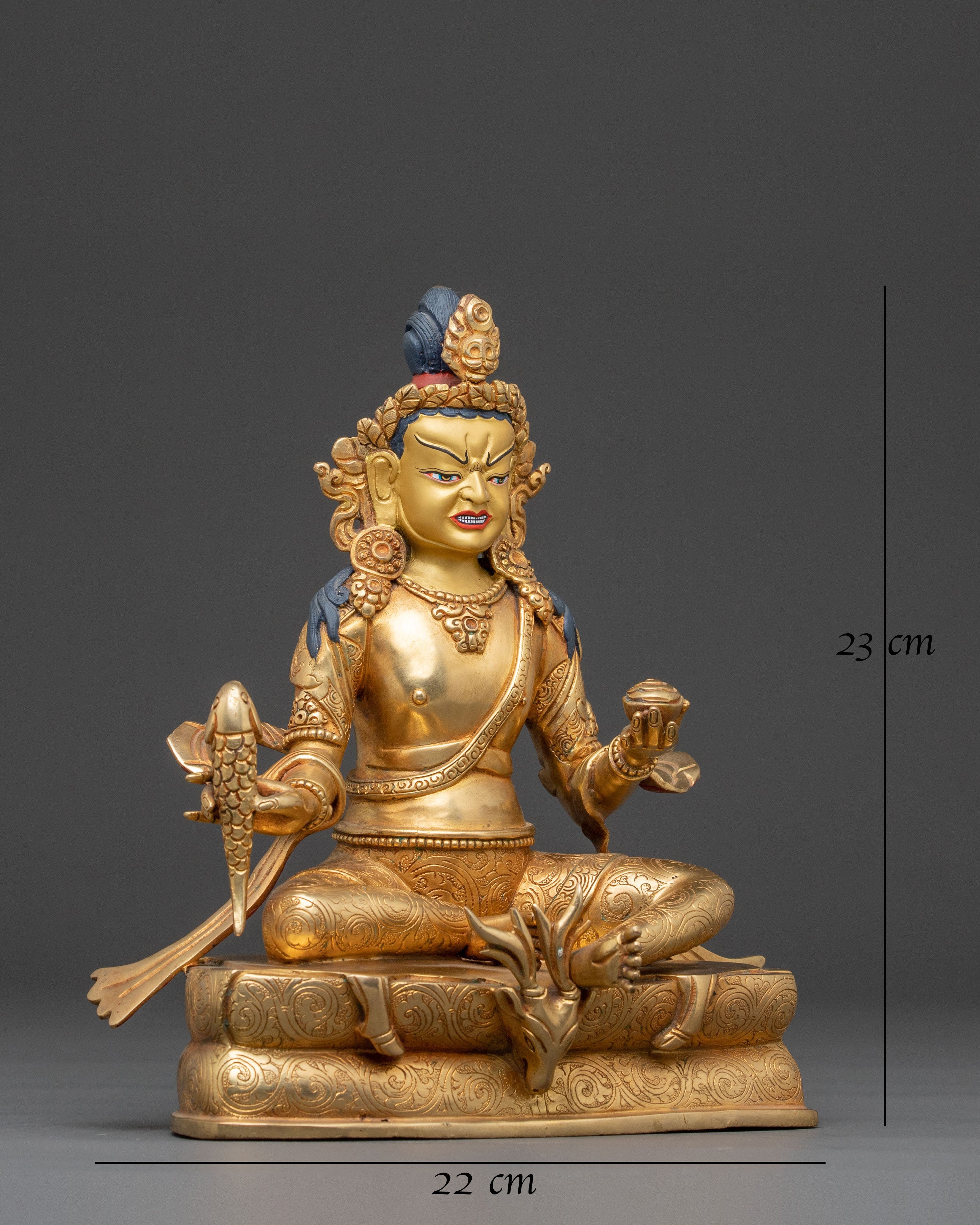 Handmade Tilopa Spiritual Statue - 24K Gilded Masterpiece