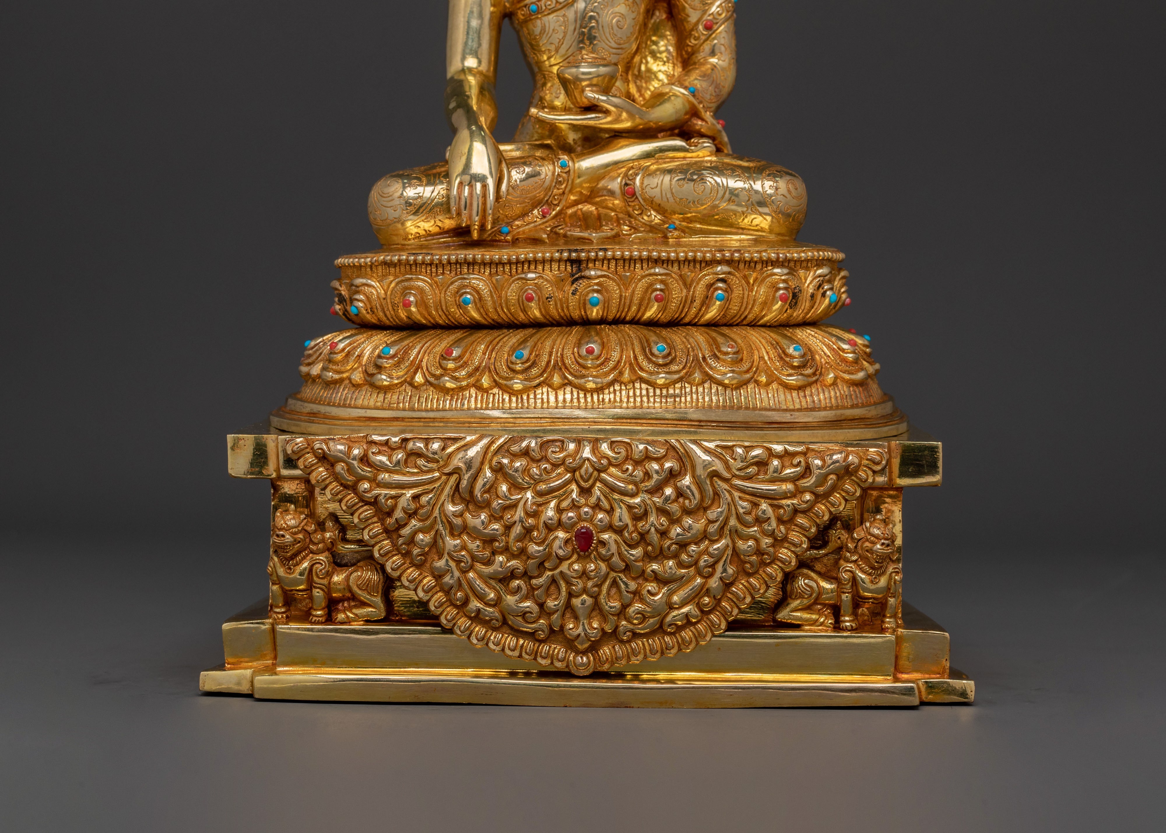Shakyamuni Buddha Statue with a Throne | Meditation Figure