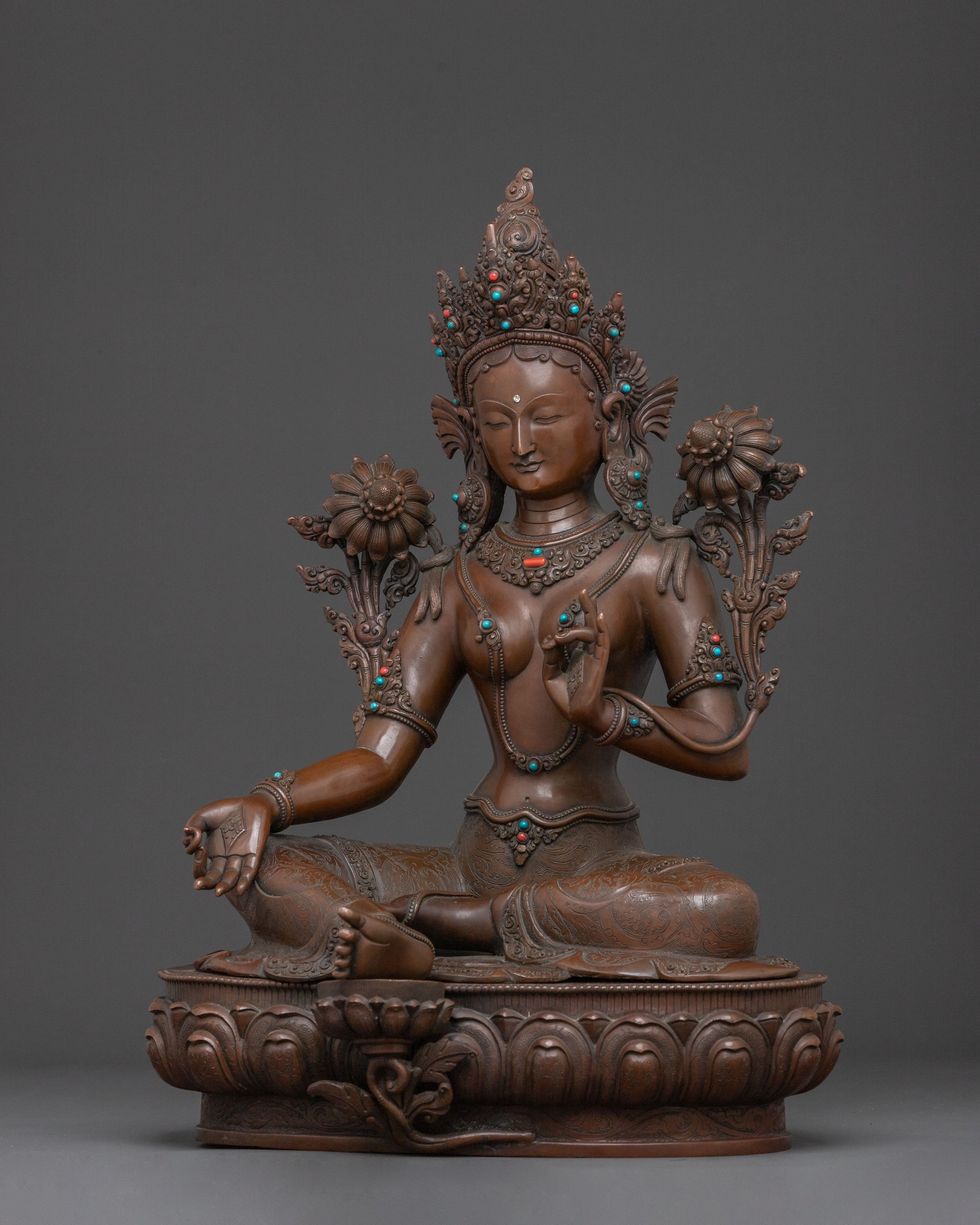 Green Tara Sacred Statue | Offers Divine Guidance