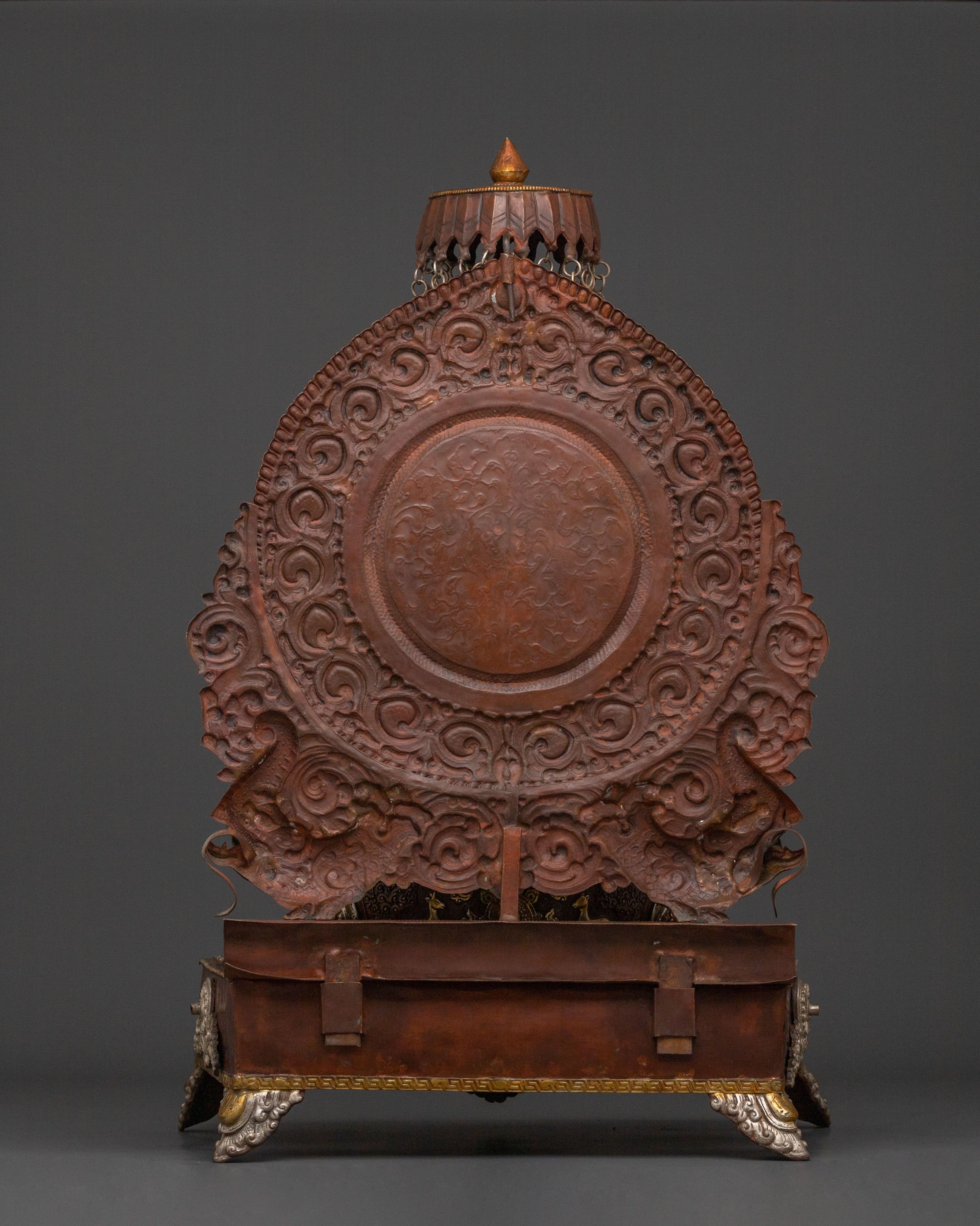 Shakyamuni Buddha Himalayan Statue on Throne